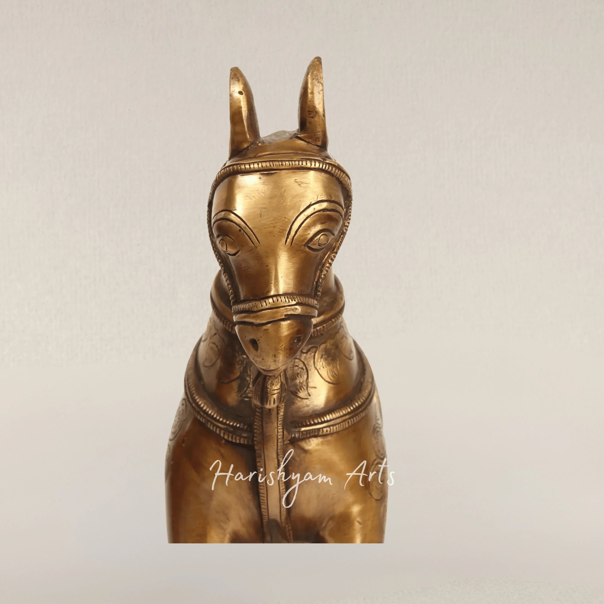 12" Decorative Brass Horse Statue for Classic Home Styling