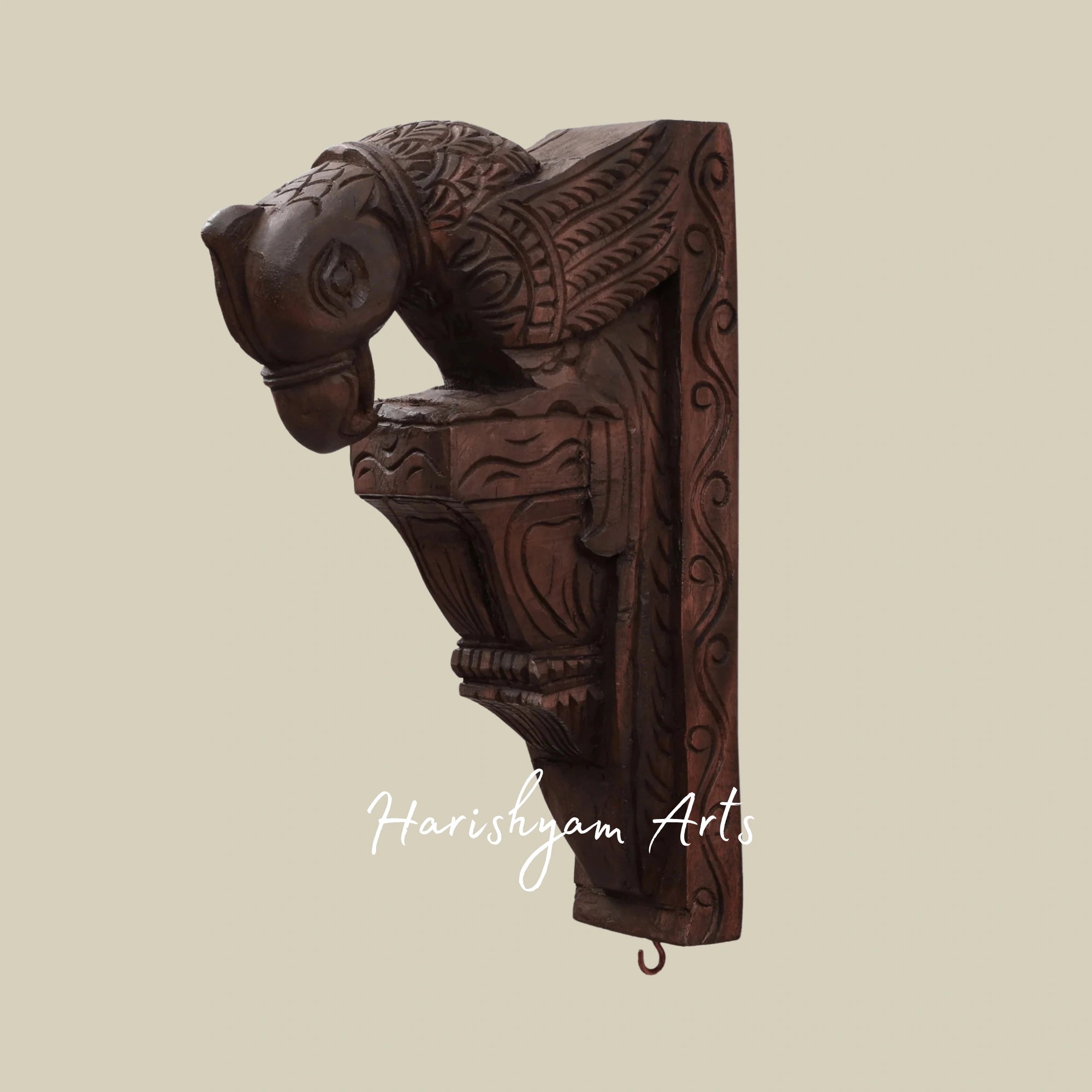 12" Decorative Wooden Parrot Wall Bracket