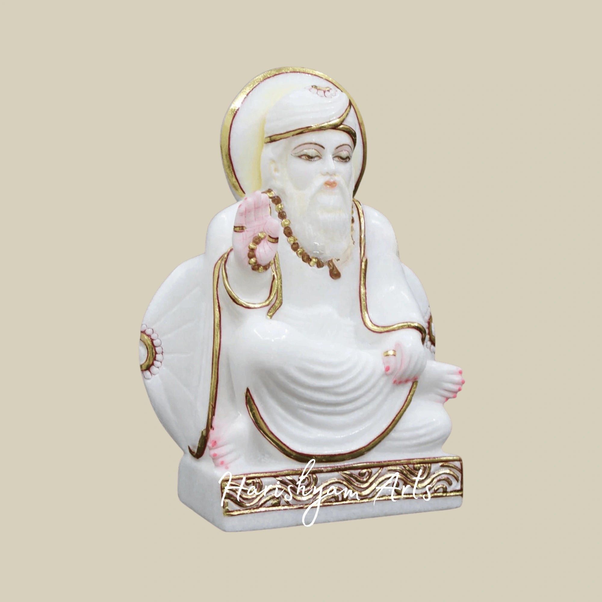12" Guru Nanak Dev Ji Sculpture in Premium Makrana Marble