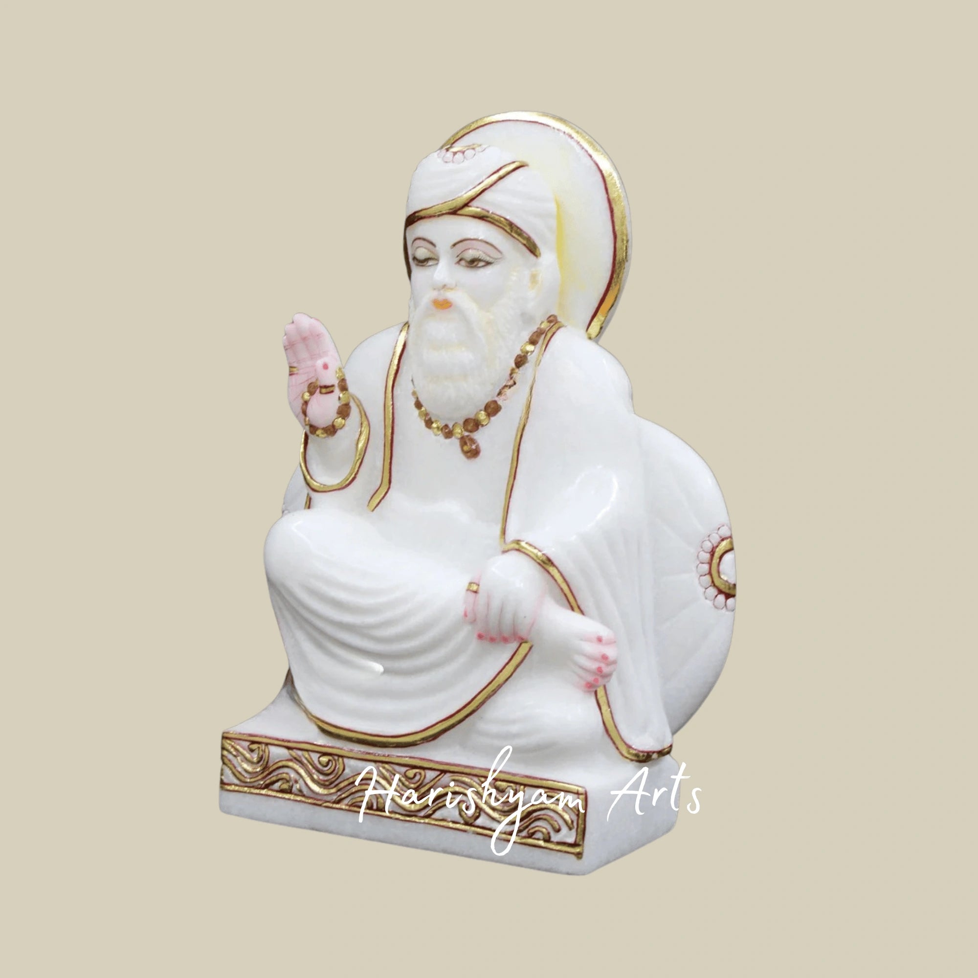 12" Guru Nanak Dev Ji Sculpture in Premium Makrana Marble