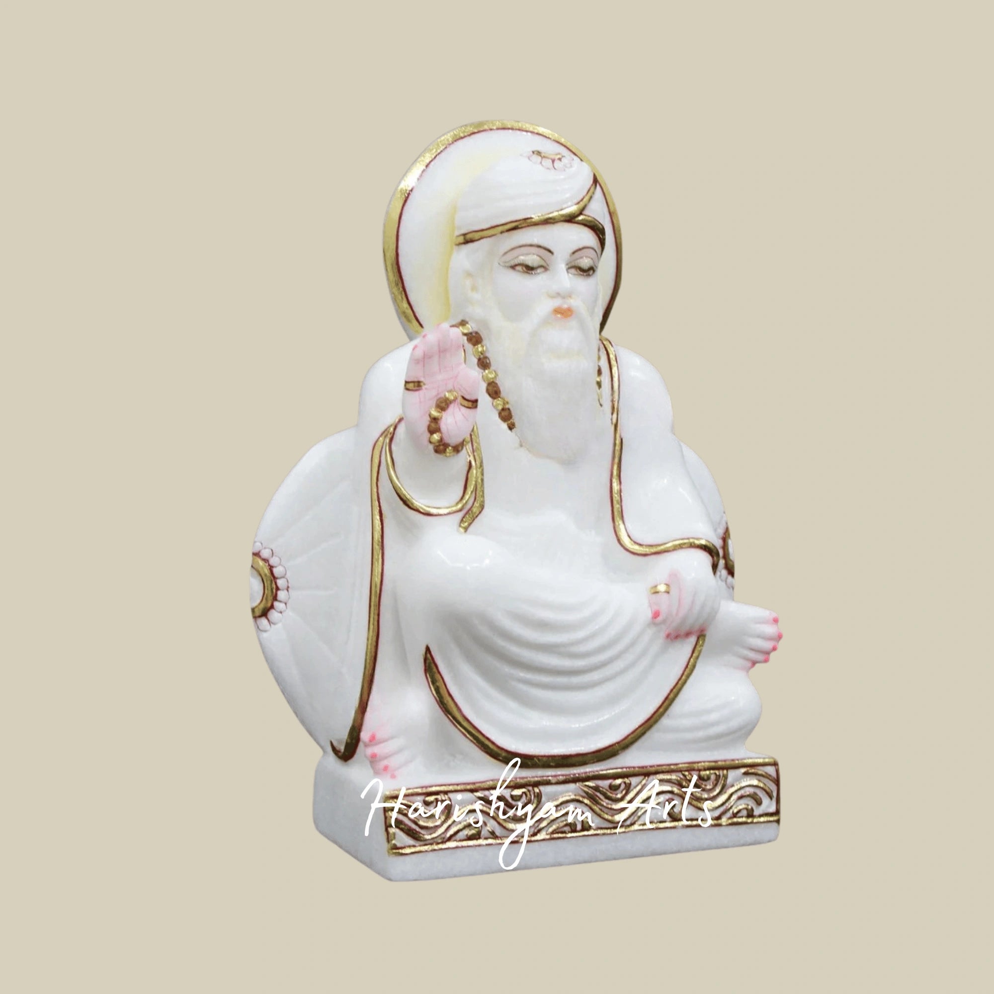 12" Guru Nanak Dev Ji Sculpture in Premium Makrana Marble