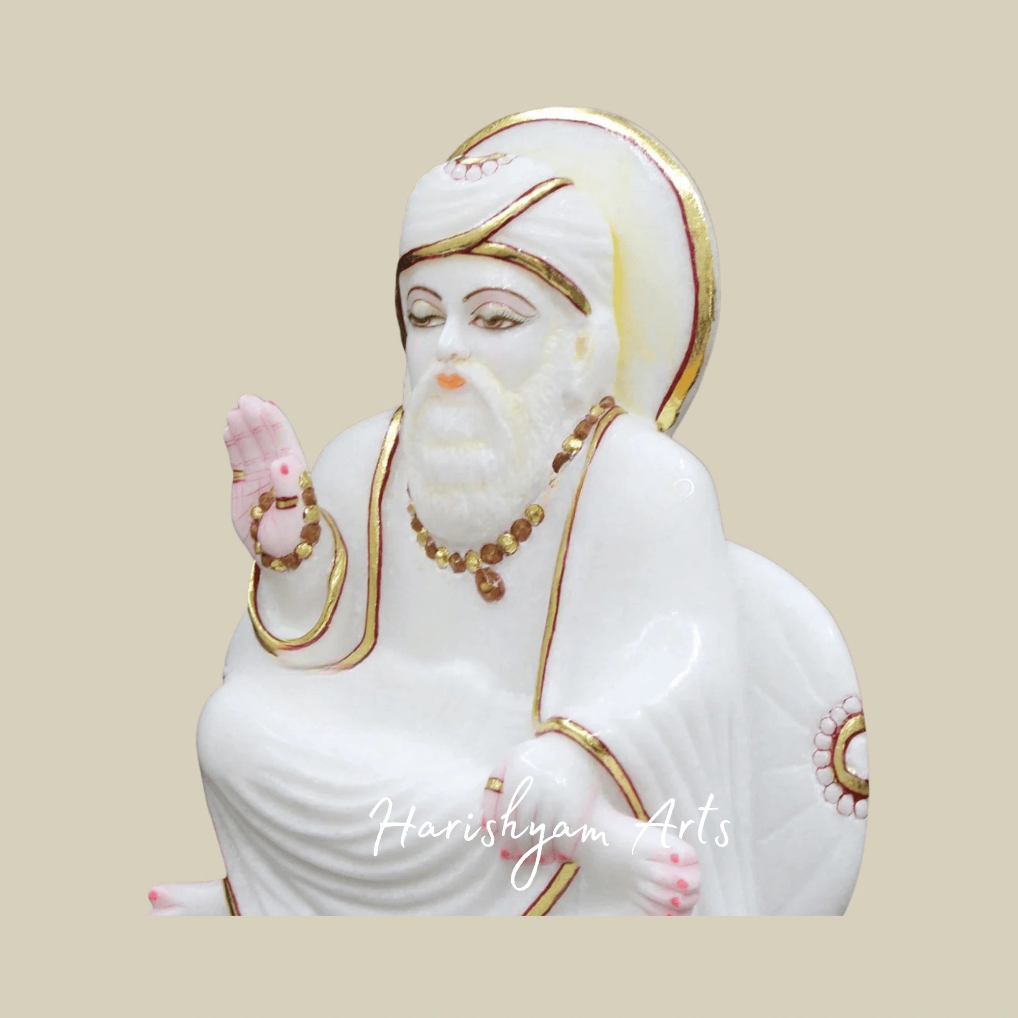 12" Guru Nanak Dev Ji Sculpture in Premium Makrana Marble