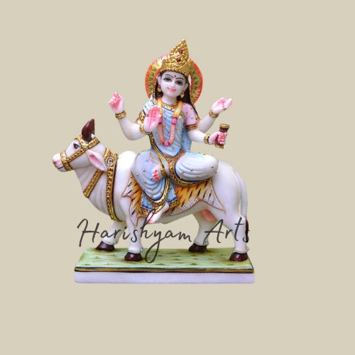 12" Mahagauri Maa Marble Murti