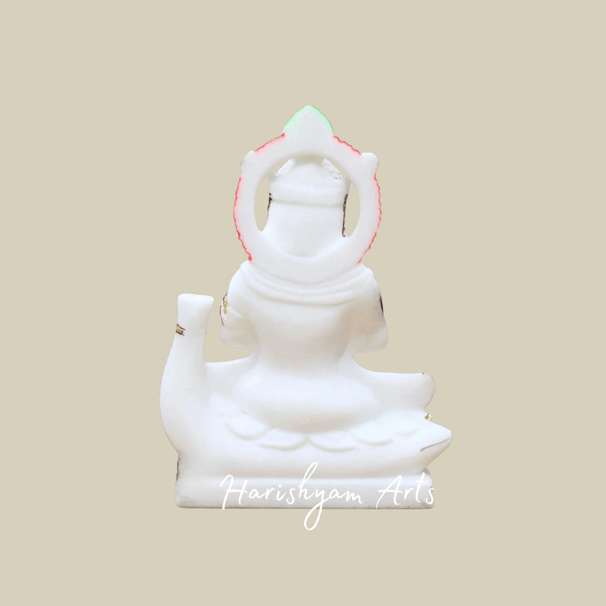 12" Jhulelal Maharaj Murti In Premium Makrana White Marble For Spiritual Home And Mandir