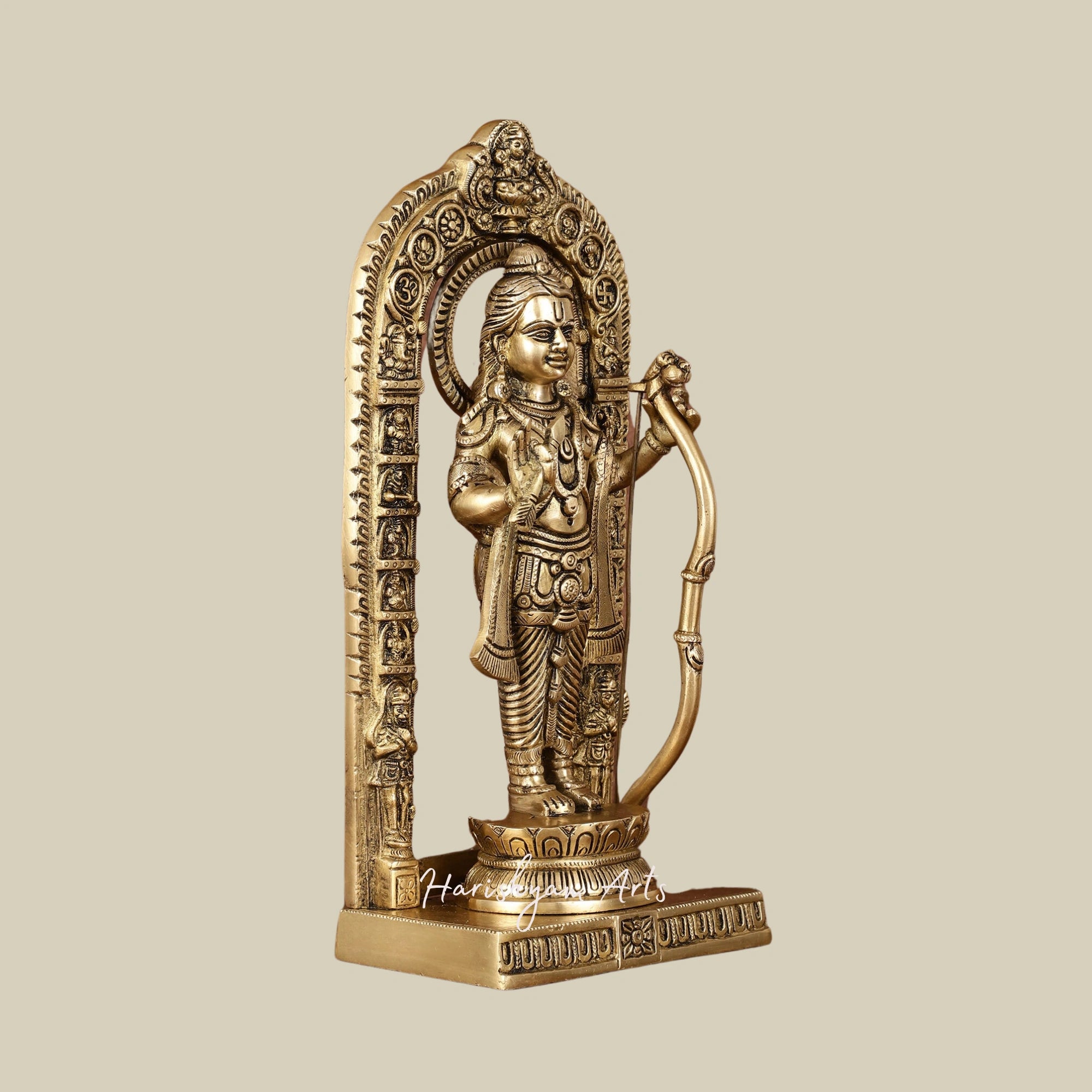 12" Pure Brass Ayodhya Ram Lalla Murti in Superfine Craftsmanship1