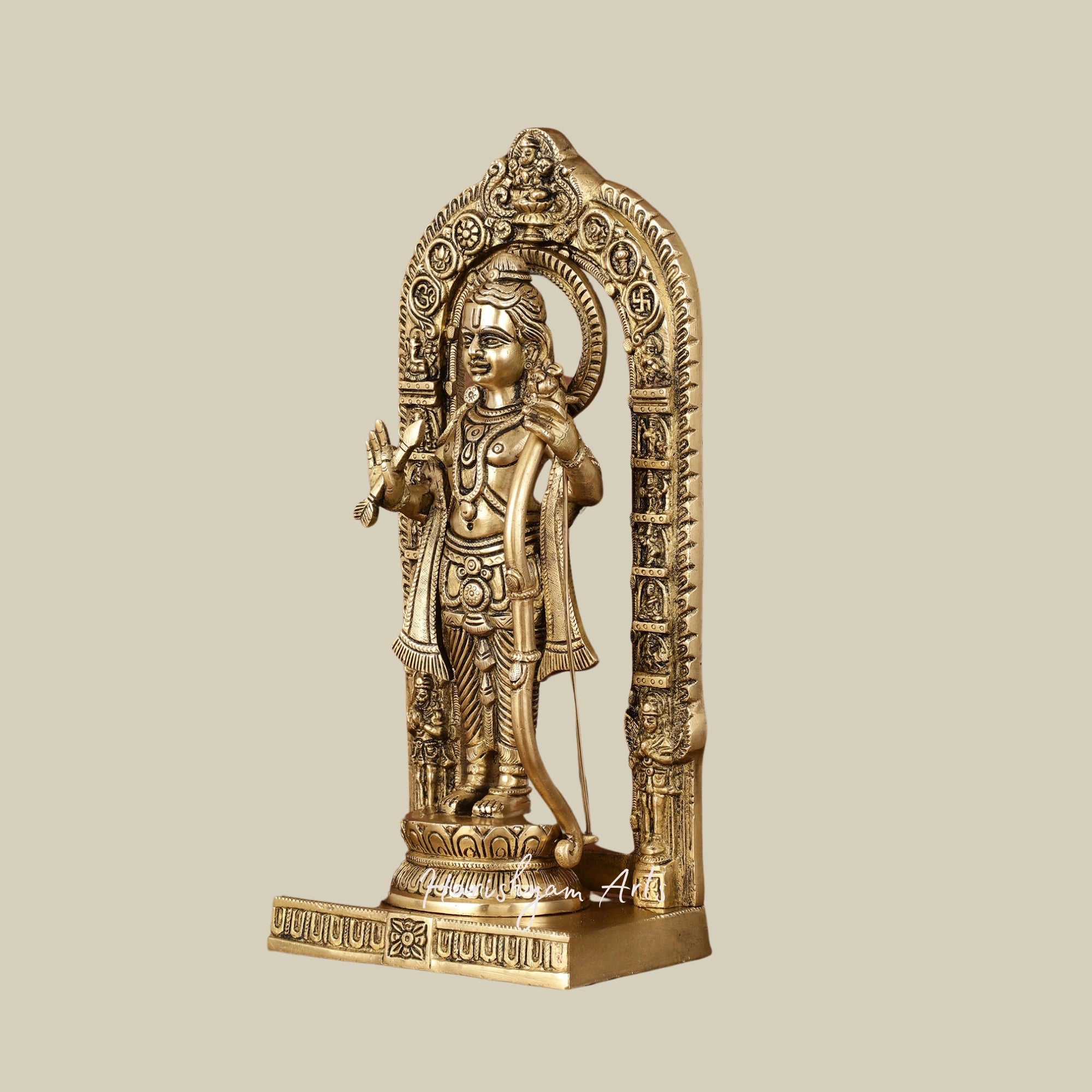 12" Pure Brass Ayodhya Ram Lalla Murti in Superfine Craftsmanship2