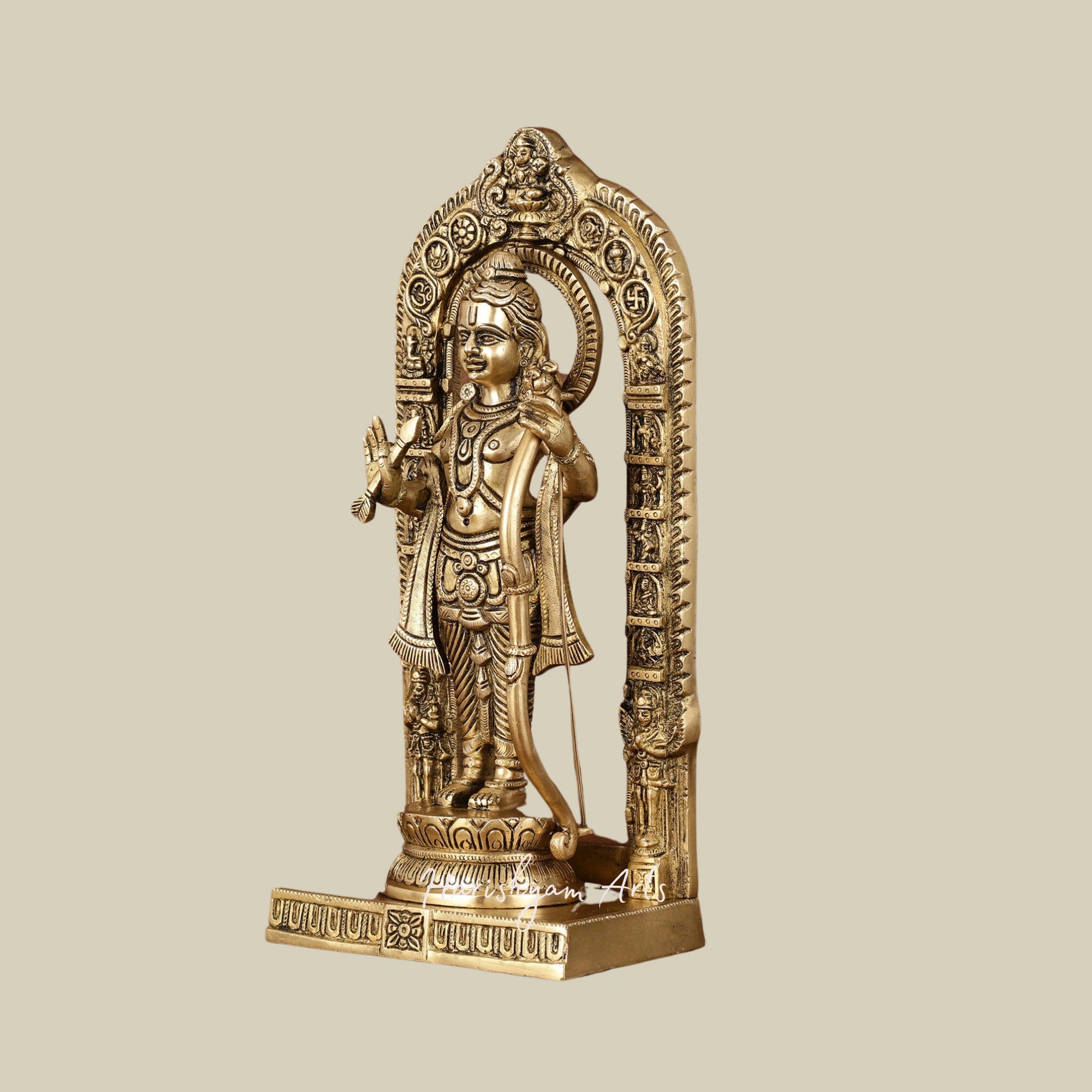 12" Pure Brass Ayodhya Ram Lalla Murti in Superfine Craftsmanship3