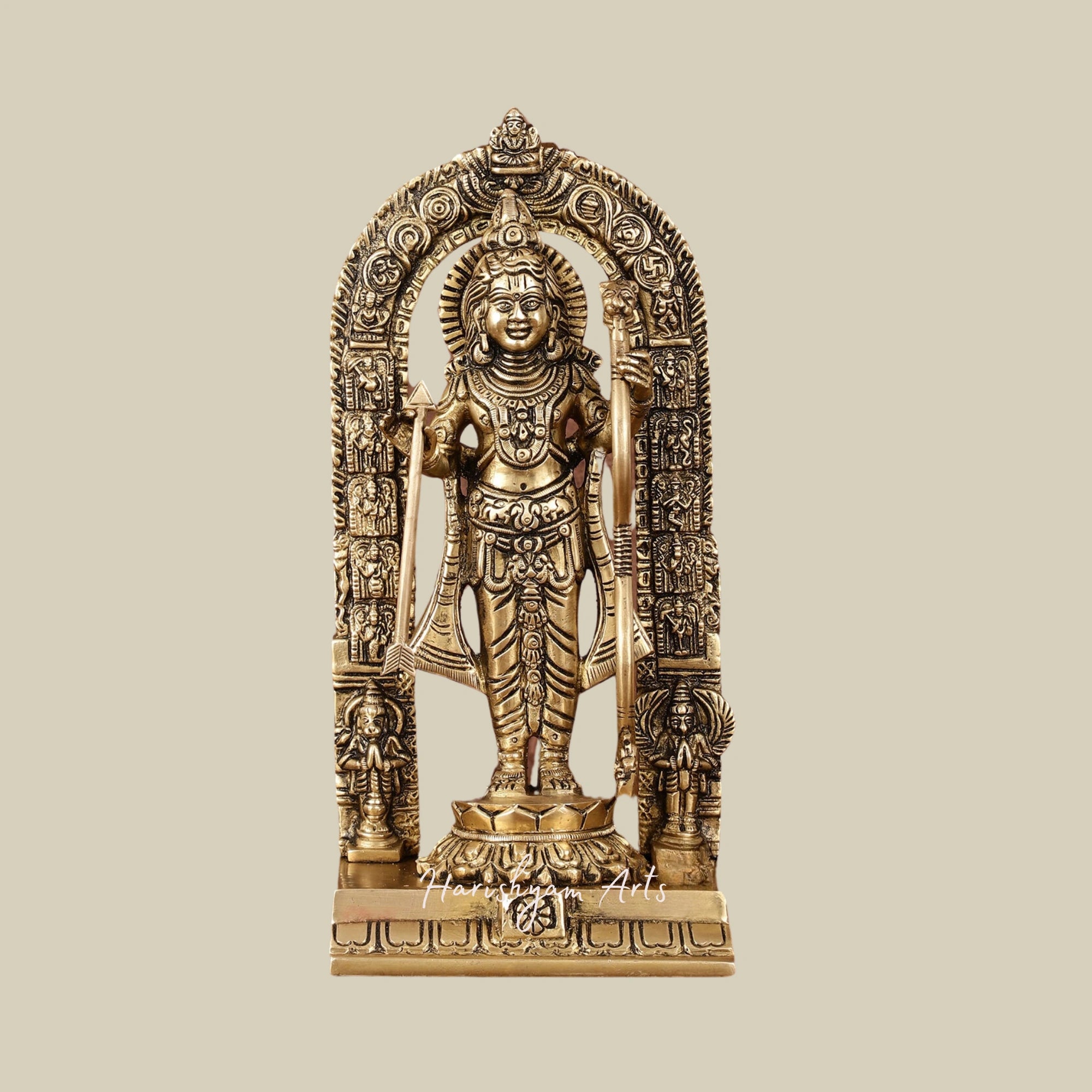 12" Pure Brass Ayodhya Ram Lalla Murti in Superfine Craftsmanship5