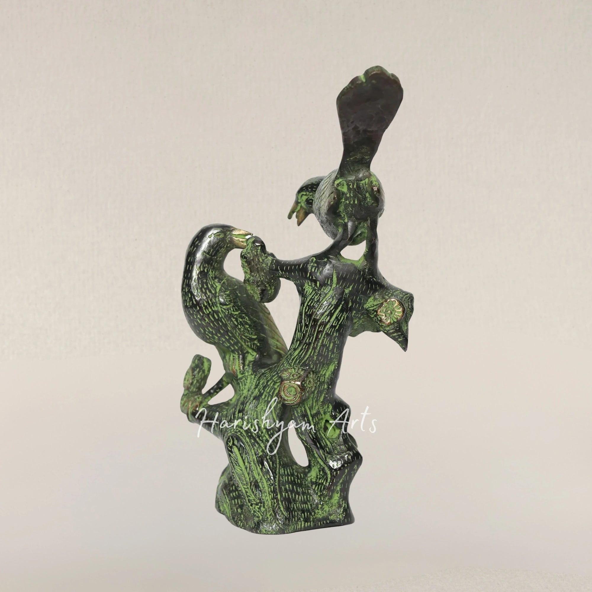 12" Romantic Love Birds on Branch Artistic Home Accent Piece