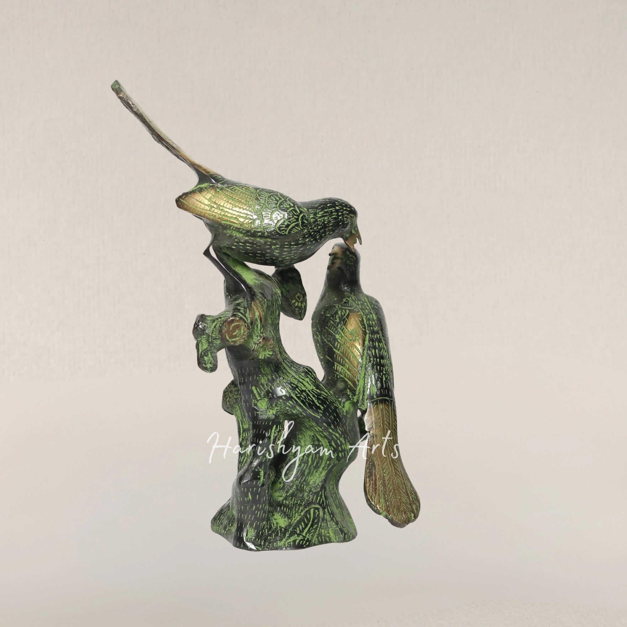 12" Romantic Love Birds on Branch Artistic Home Accent Piece