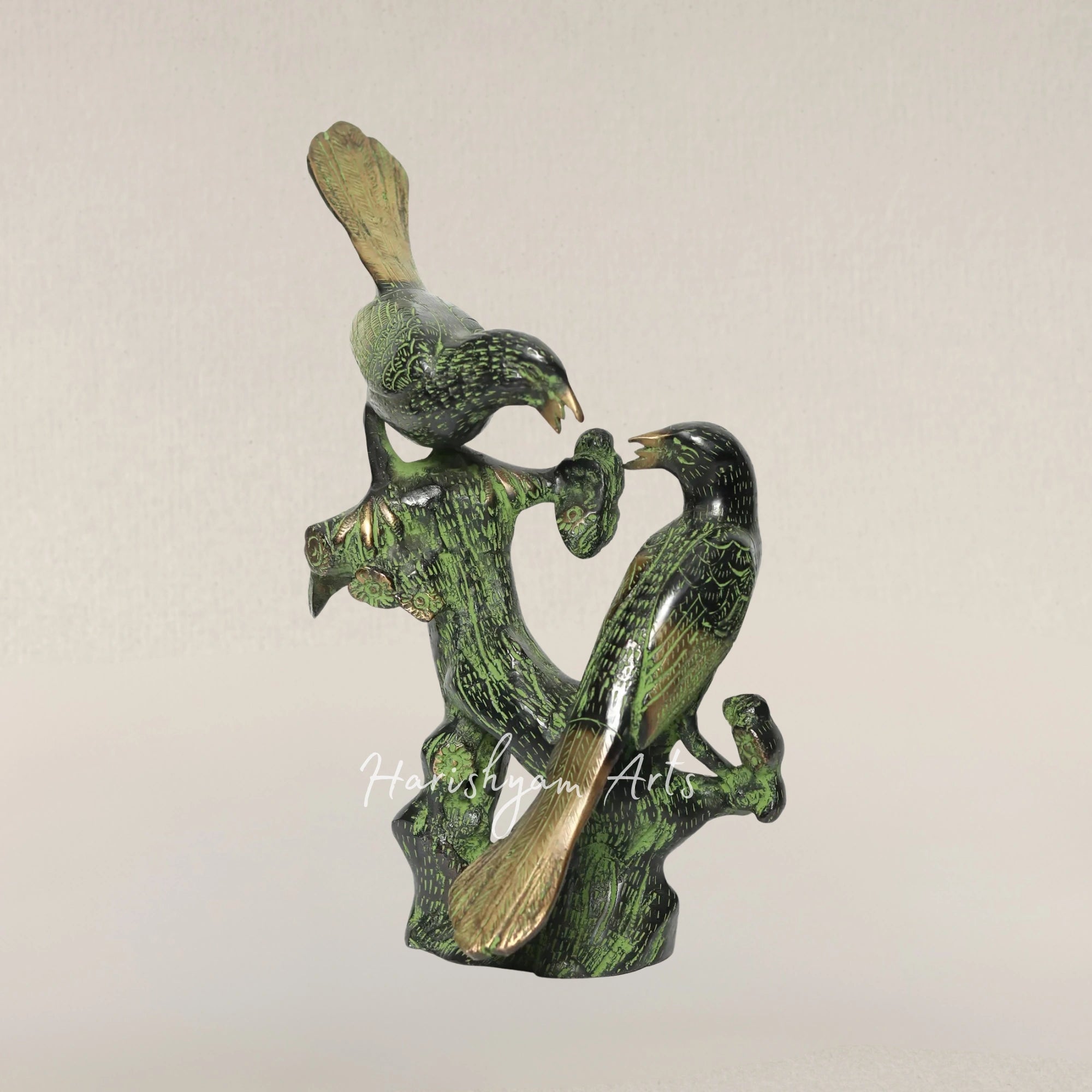 12" Romantic Love Birds on Branch Artistic Home Accent Piece