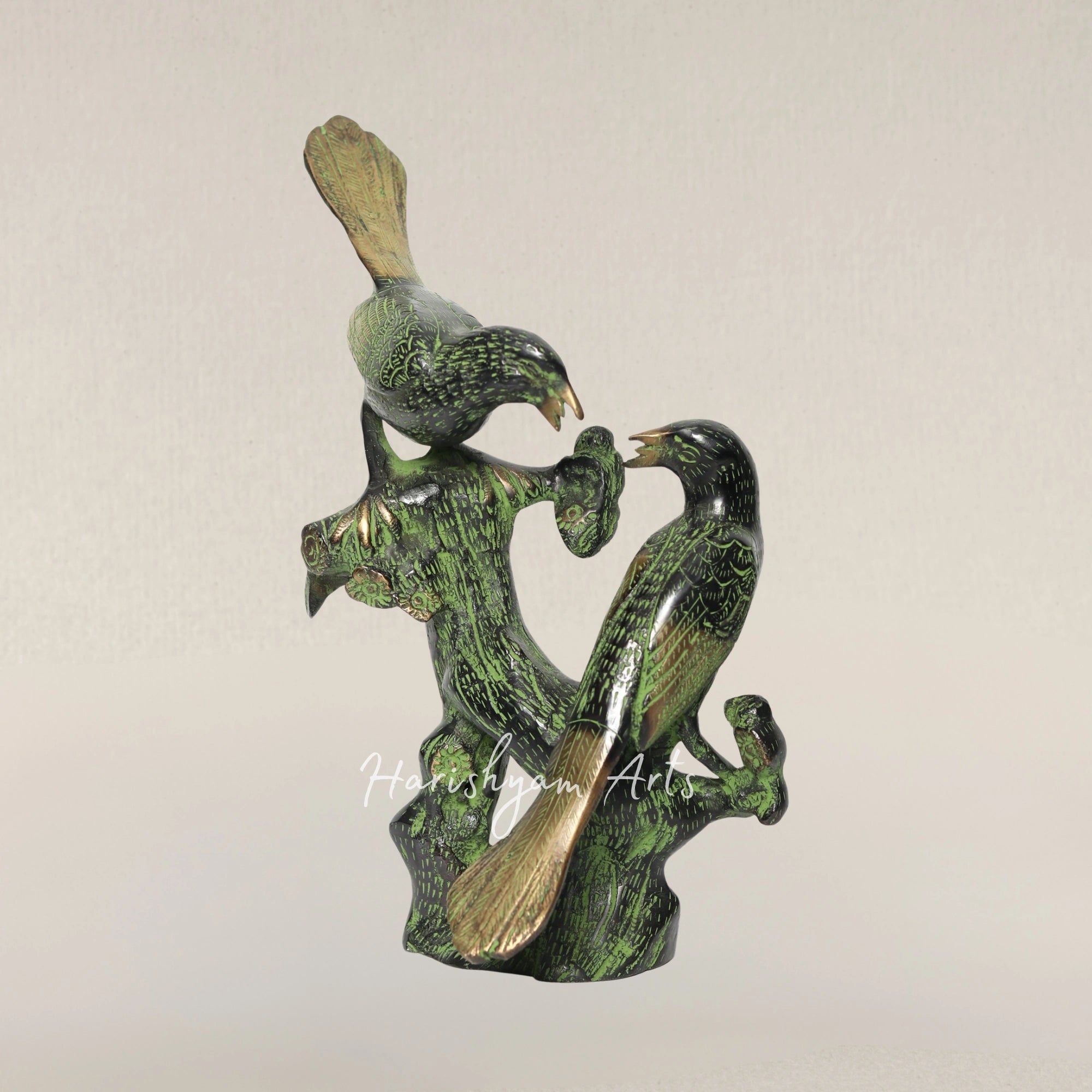 12" Romantic Love Birds on Branch Artistic Home Accent Piece