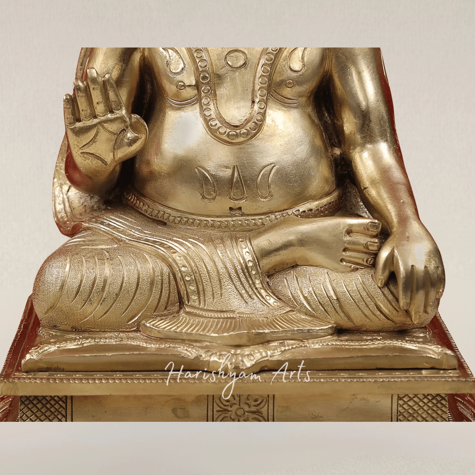 12" Sri Raghavendra Swamy Handcrafted Pure Bronze Spiritual Sculpture