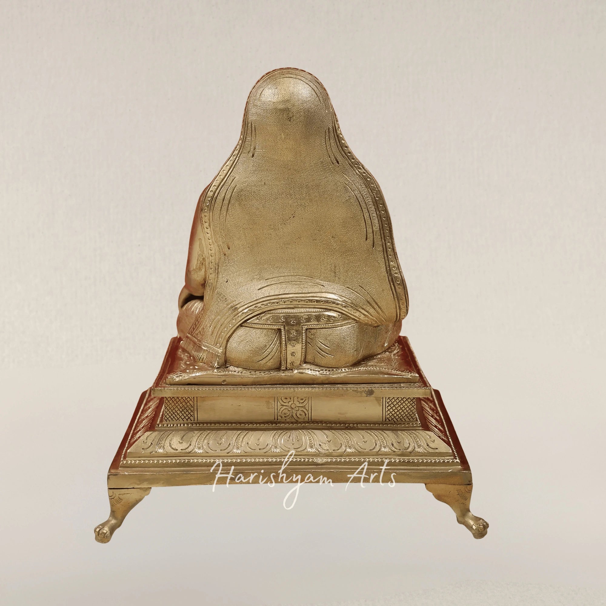 12" Sri Raghavendra Swamy Handcrafted Pure Bronze Spiritual Sculpture