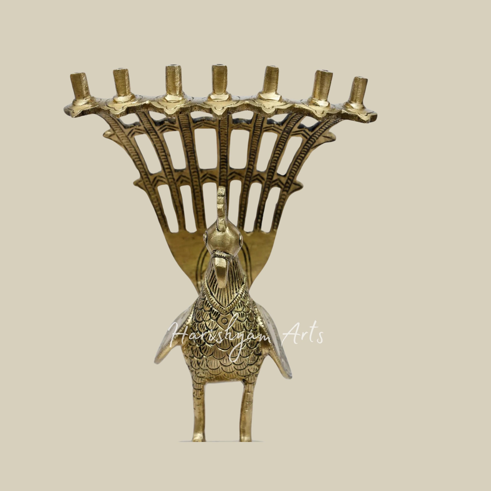 12" Brass Peacock-Design Agarbatti/Dhoop Stand3