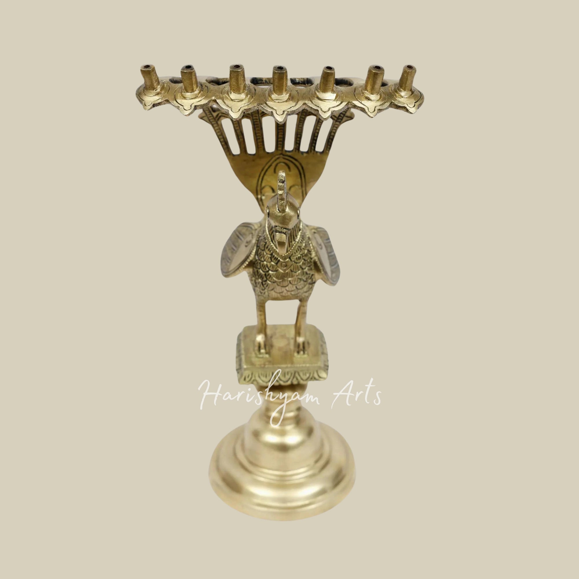 12" Brass Peacock-Design Agarbatti/Dhoop Stand4