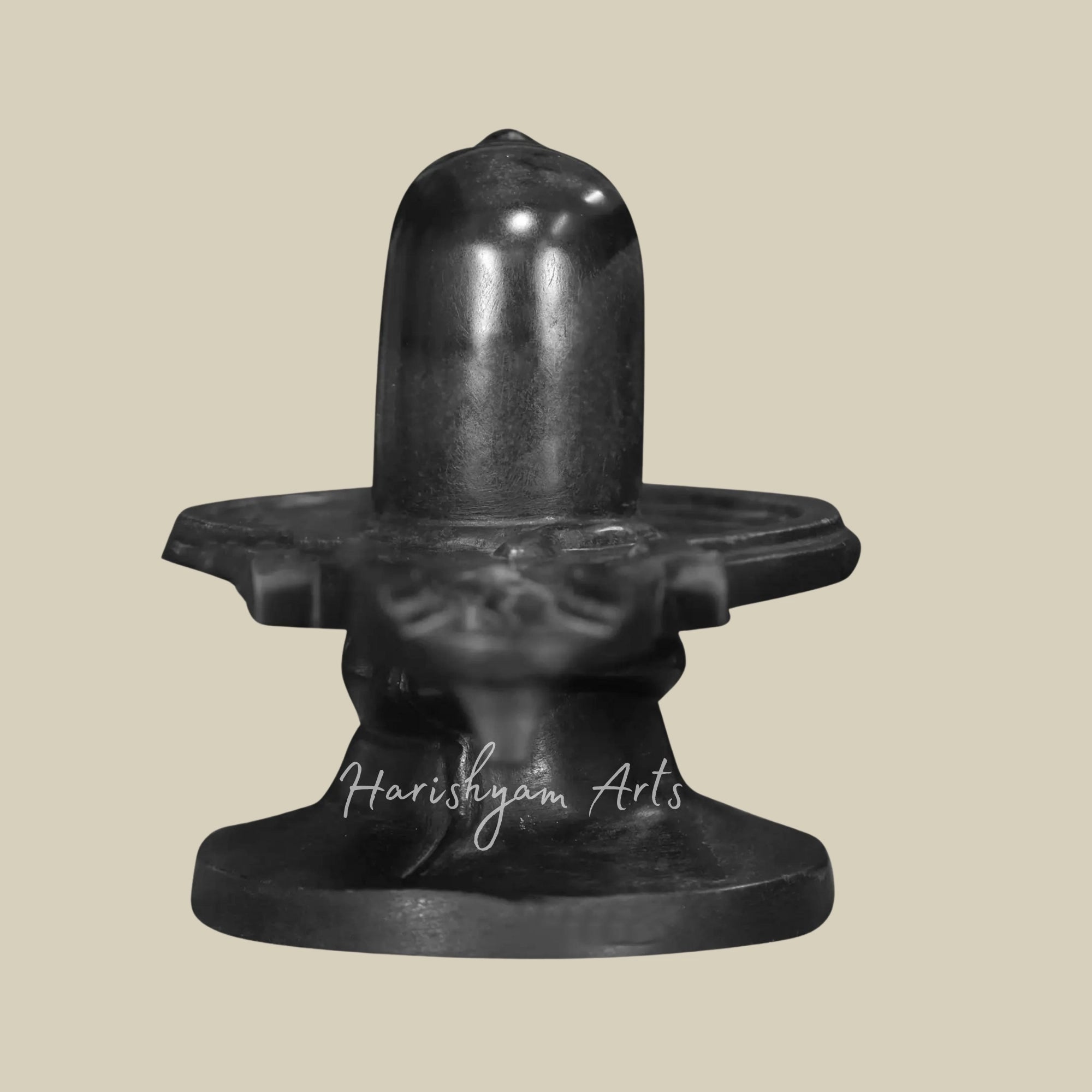 12" Black Marble Shivling for Mandir1