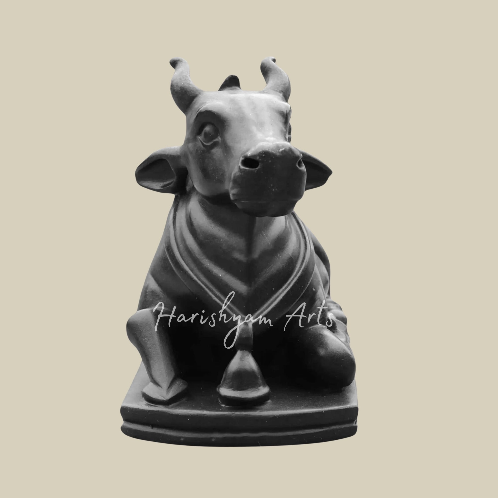 12 inches Handcrafted Marble Nandi Statue1