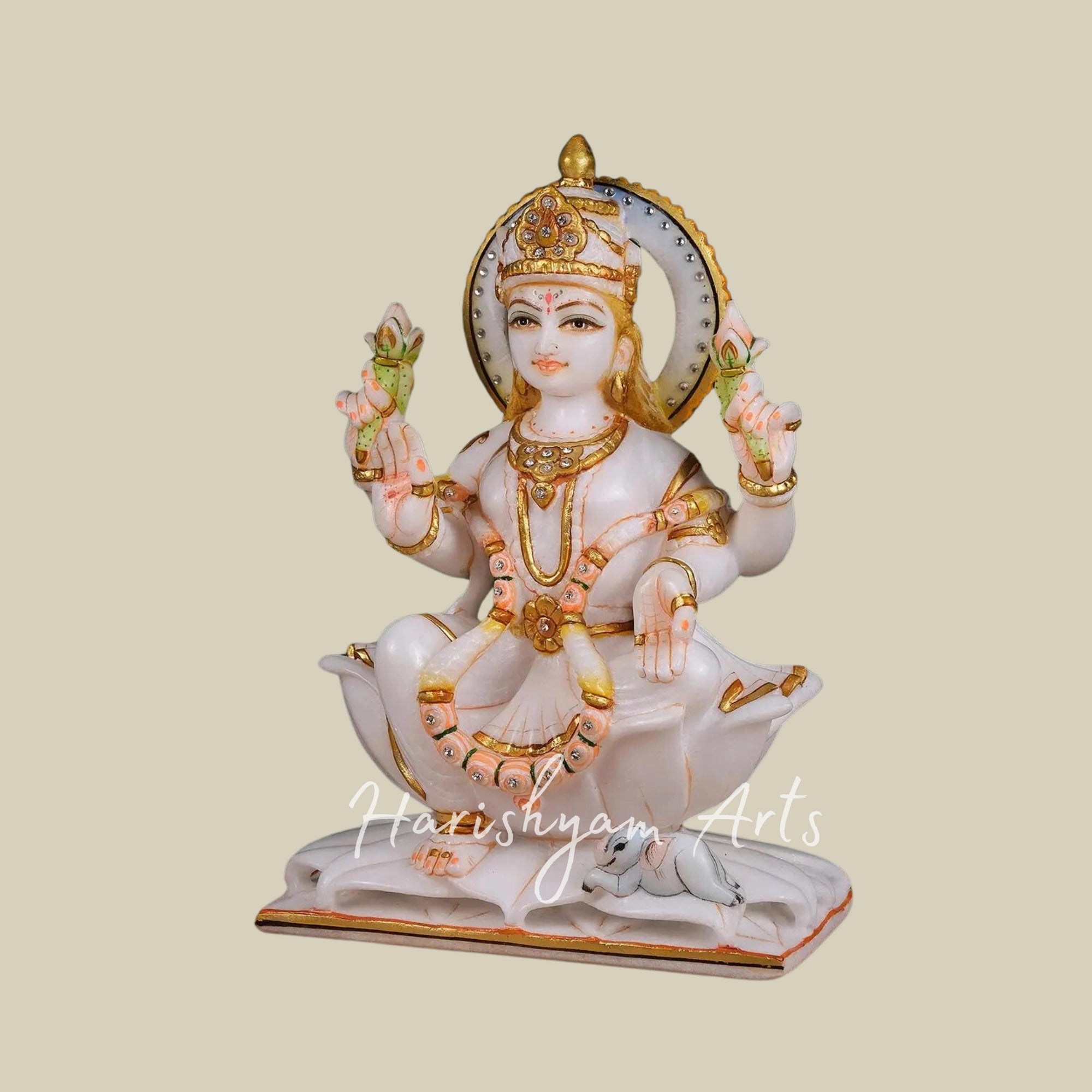 12" Lakshmi Ganesh Idol Marble4