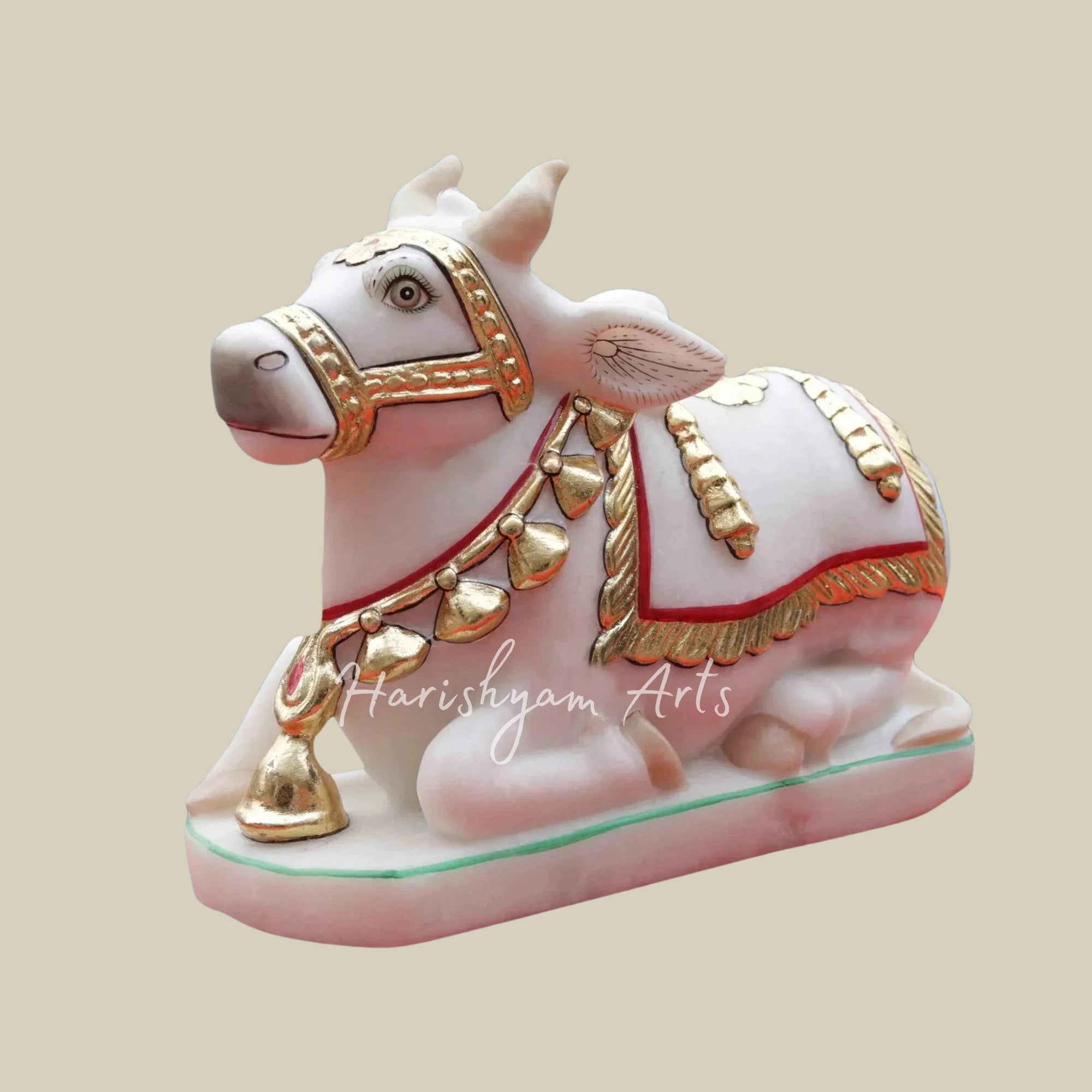 12 inches Marble Nandi Idol Online1