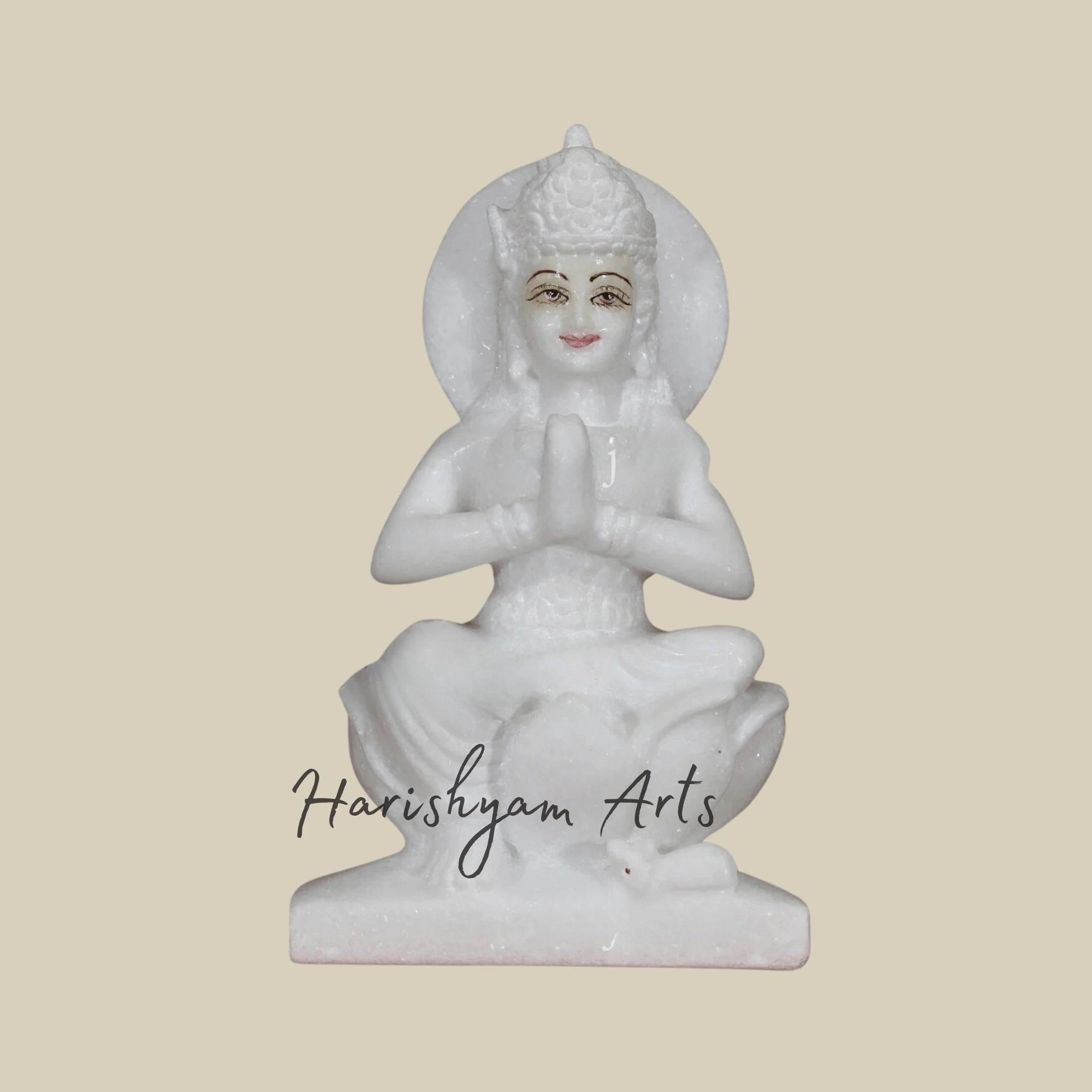 12" Parvati Maa Marble Statue2