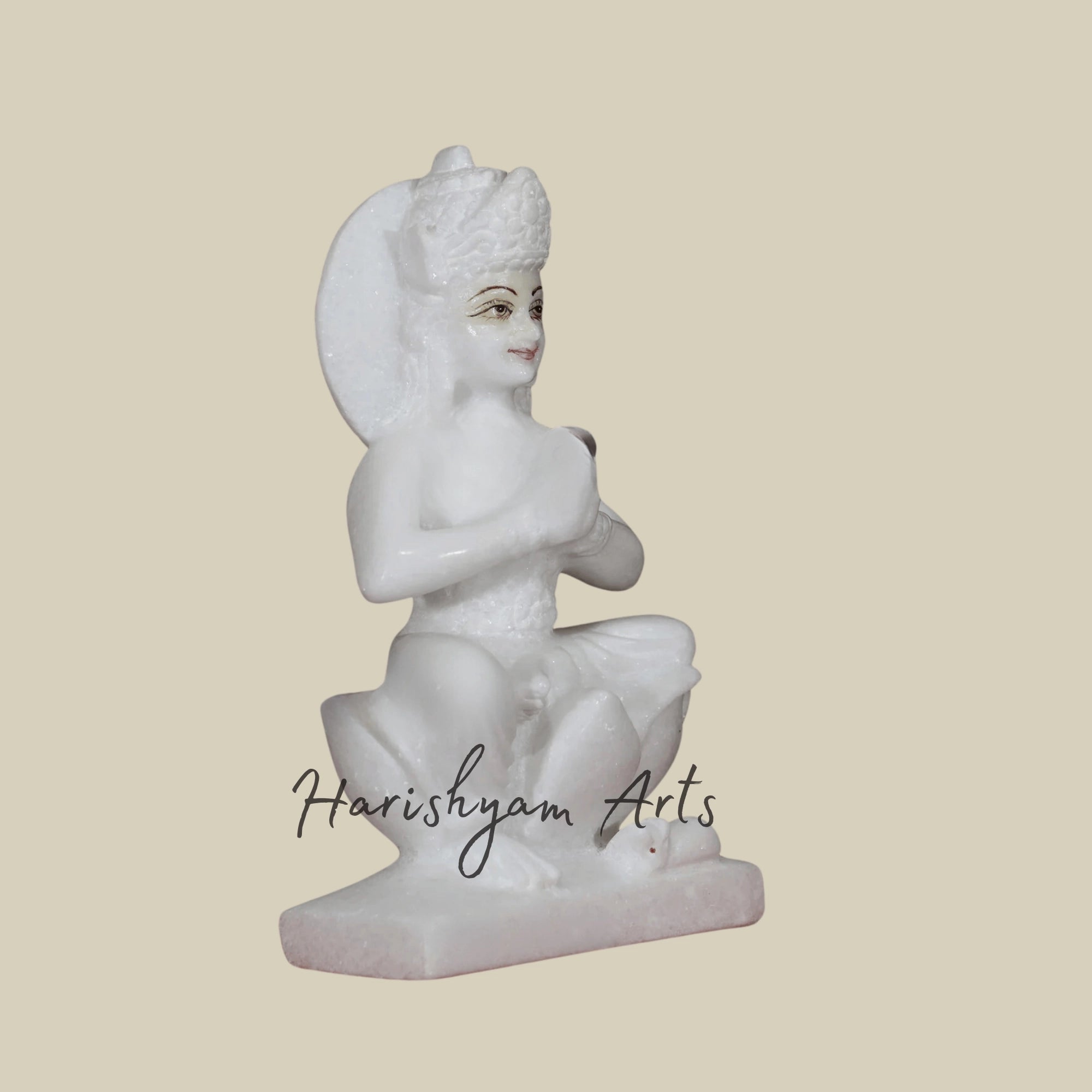 12" Parvati Maa Marble Statue3