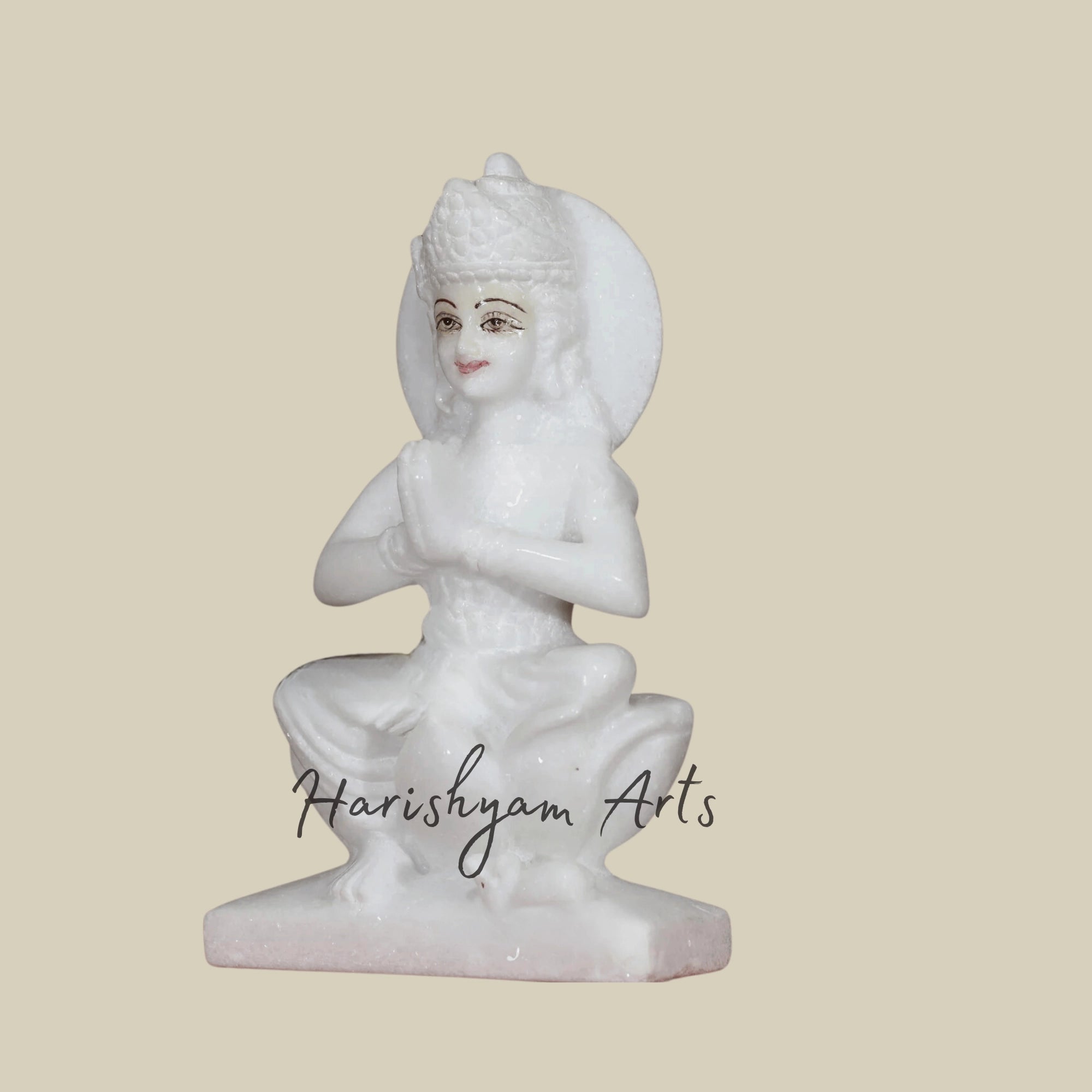 12" Parvati Maa Marble Statue4