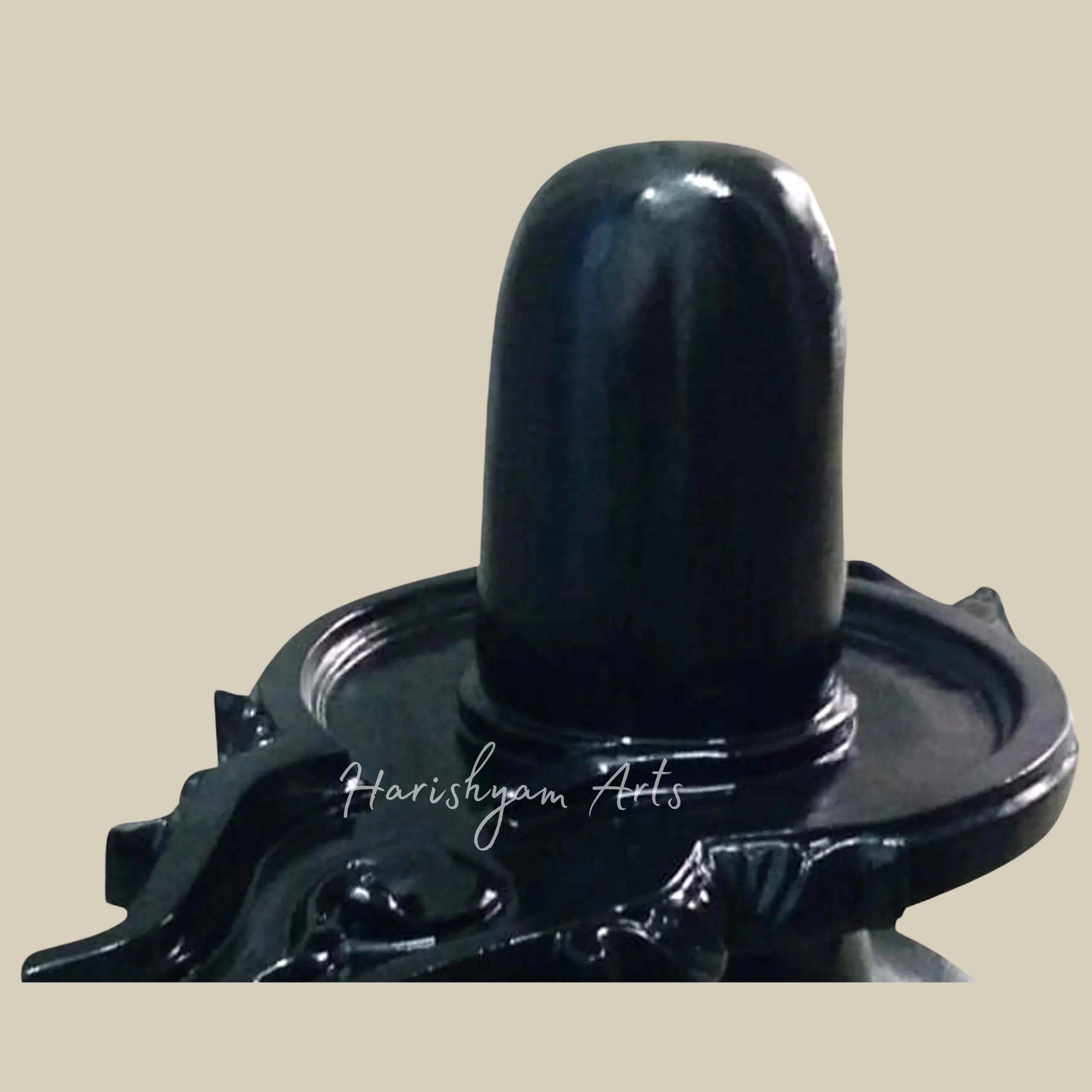 12" Shivling Idol in Black Marble1