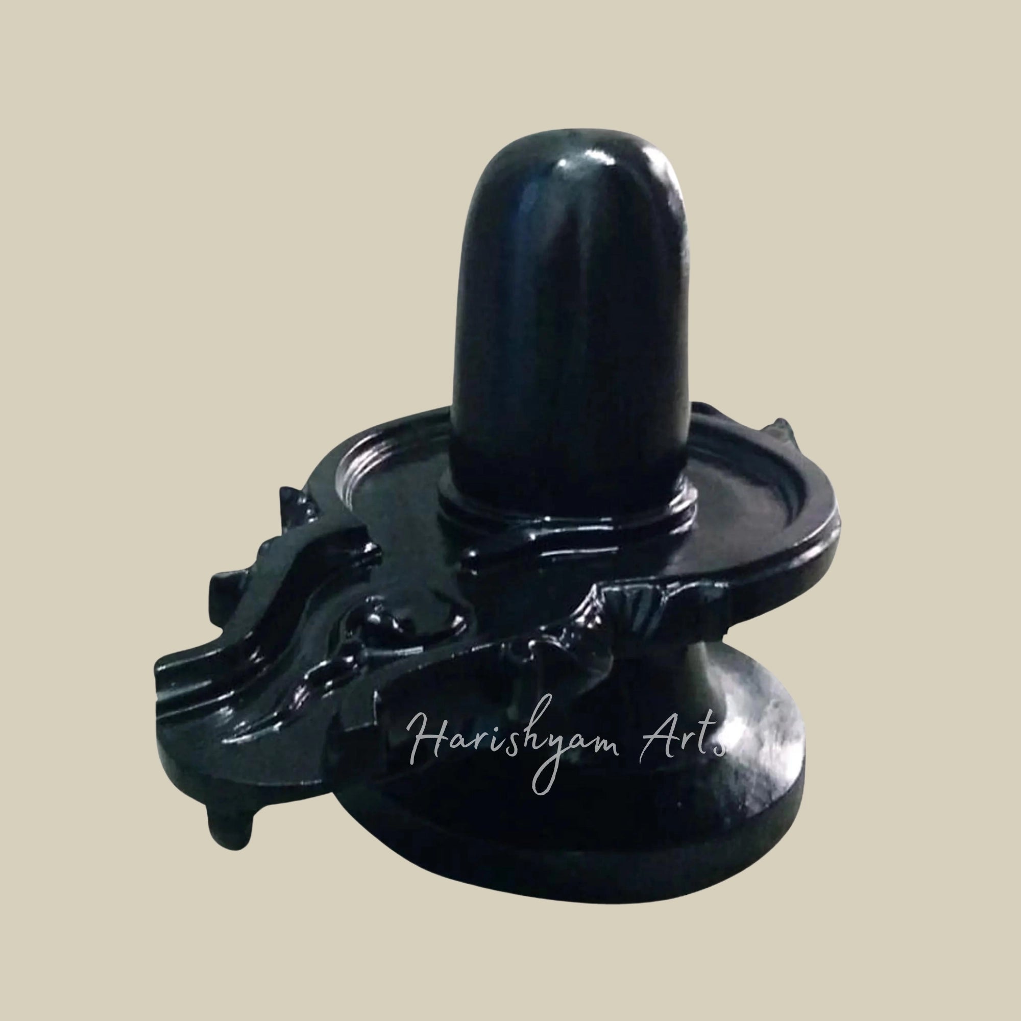 12" Shivling Idol in Black Marble2