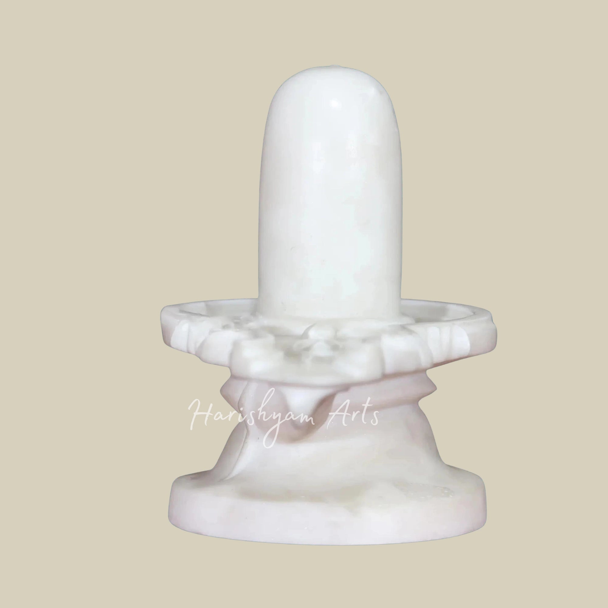 12" Shivling in White Marble3