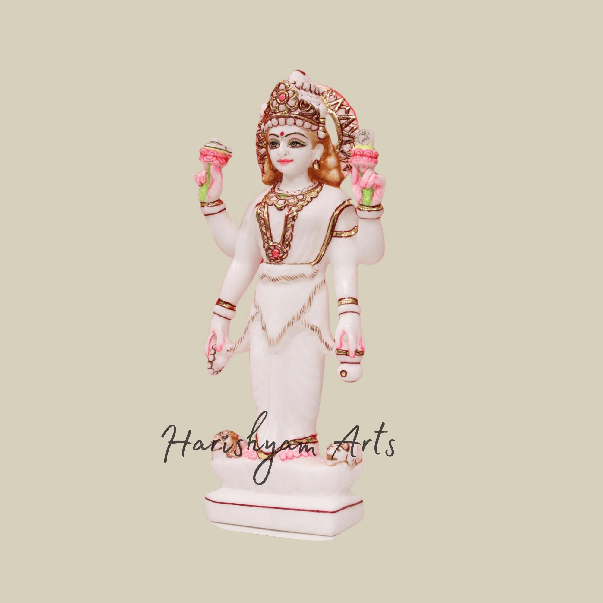 12" Standing Parvati Mata Statue with Four Hands8