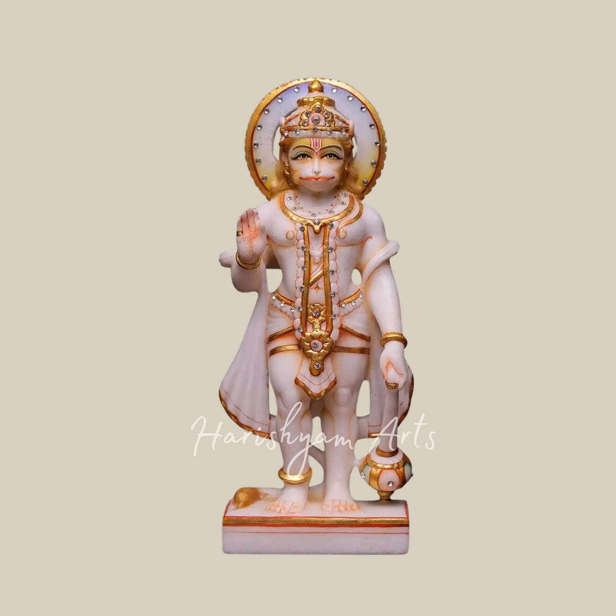 12 inches Bajrangbali Marble Moorti2