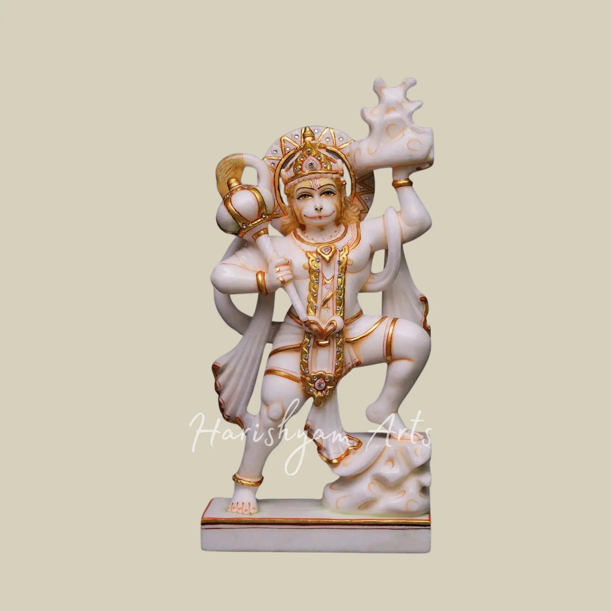 12 inches Buy Online Anjani Pavan Putra Marble MoortiStatue