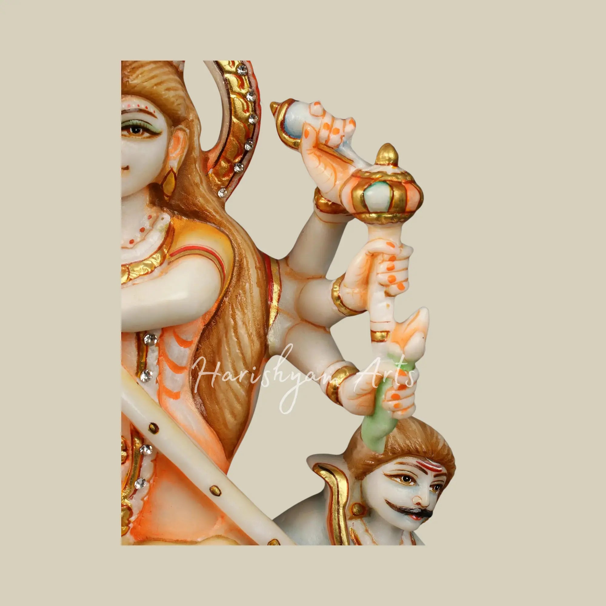 12" Durga Maa as Mahishasura Marble Moorti