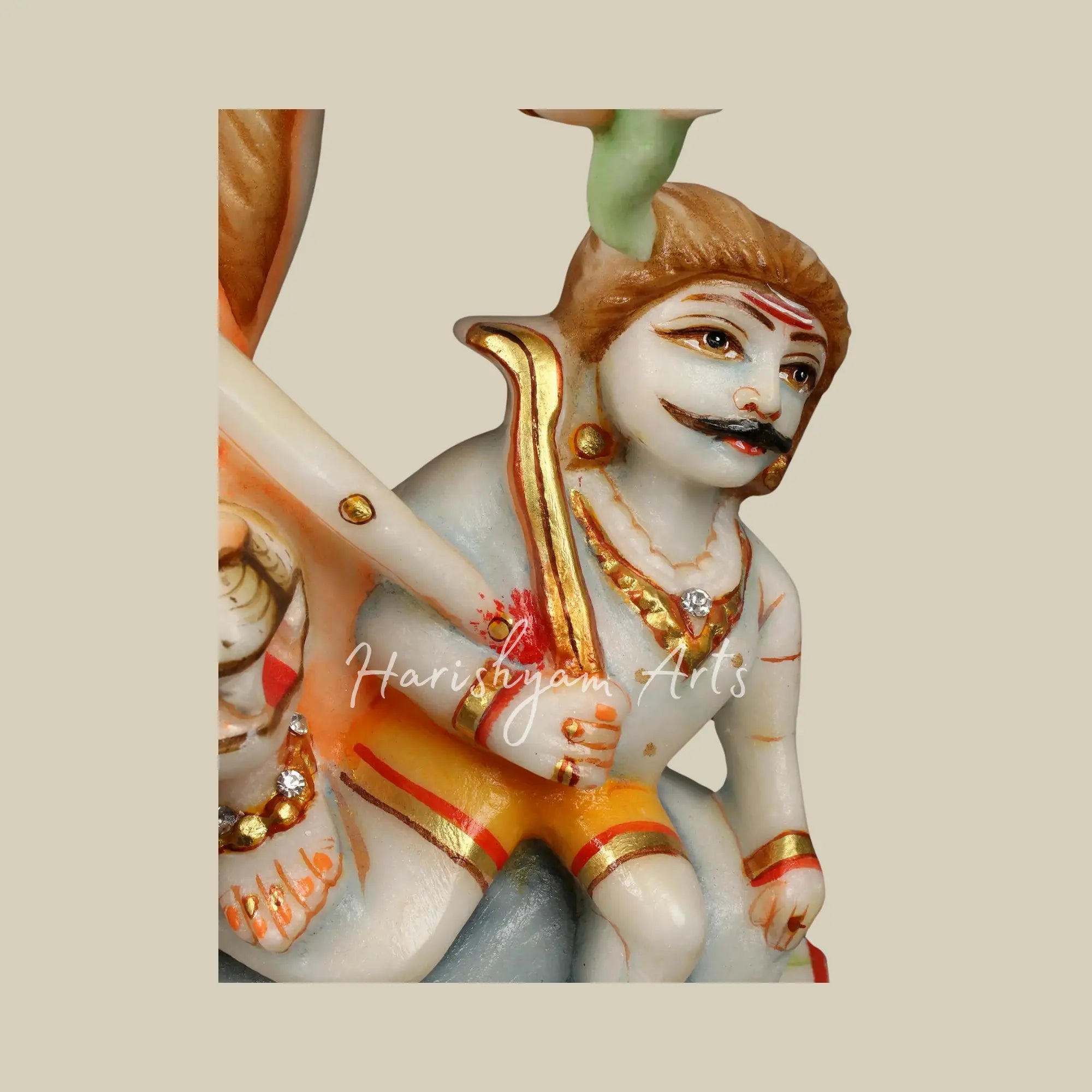 12" Durga Maa as Mahishasura Marble Moorti