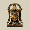 12" Lord Venkateshvara as Tirupati Balaji Black Marble Murti