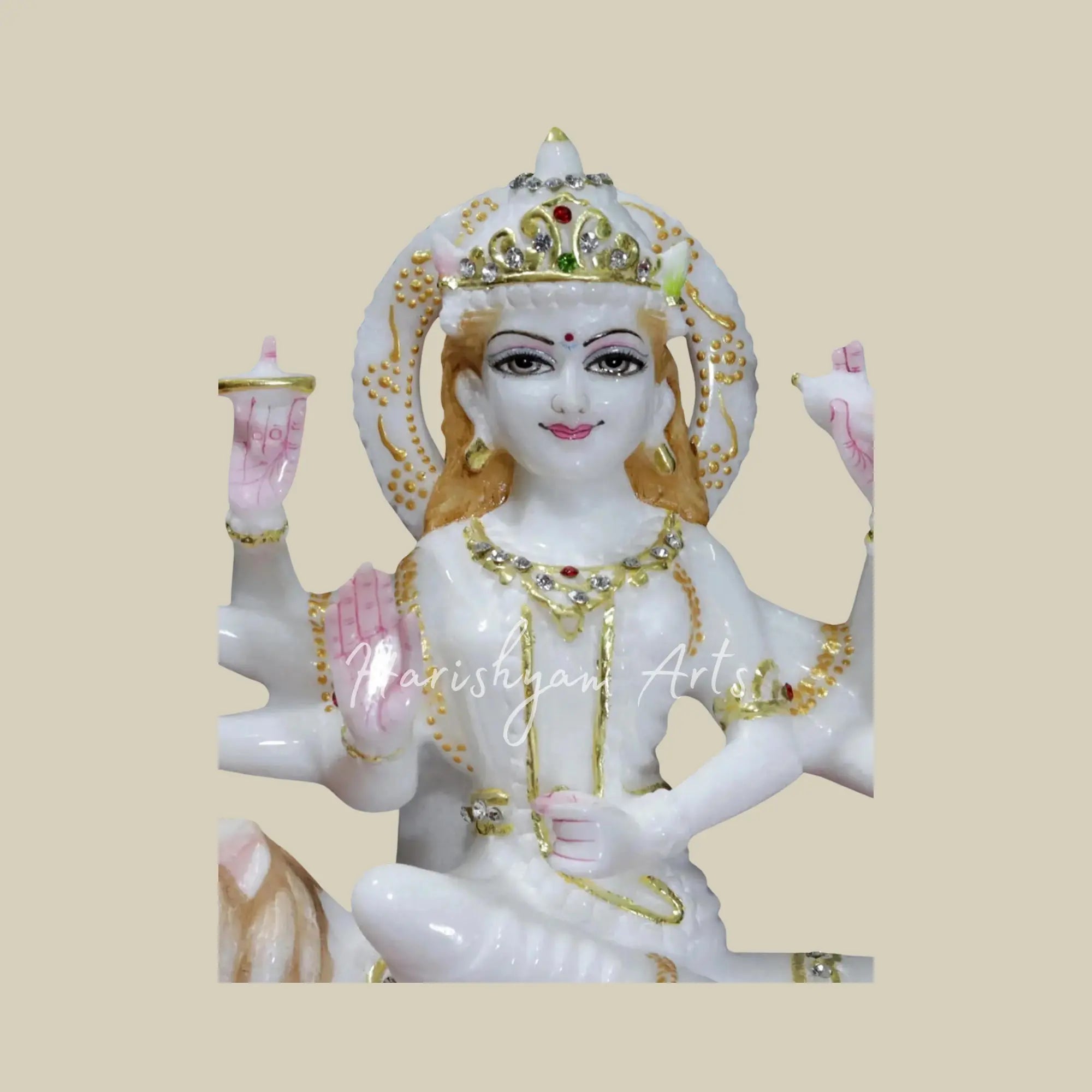 12" Marble Durga Maa Murti