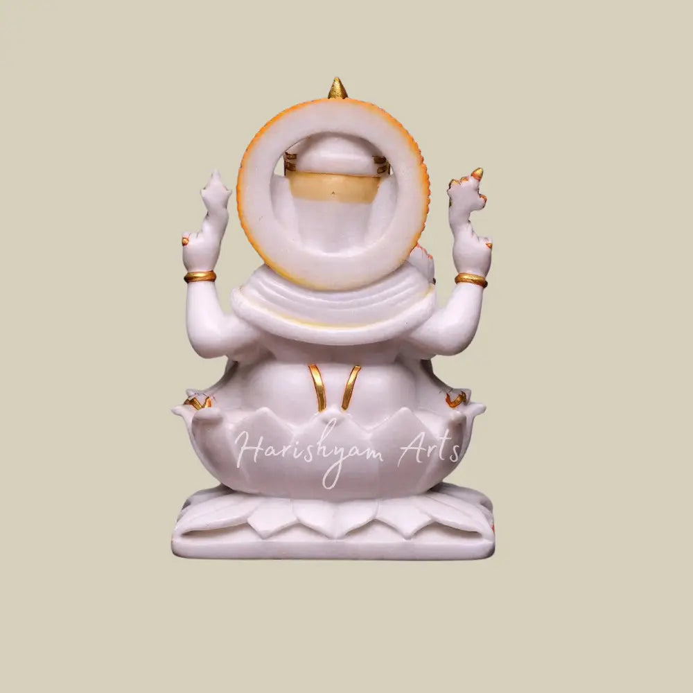 12" Marble Ganpati Statue