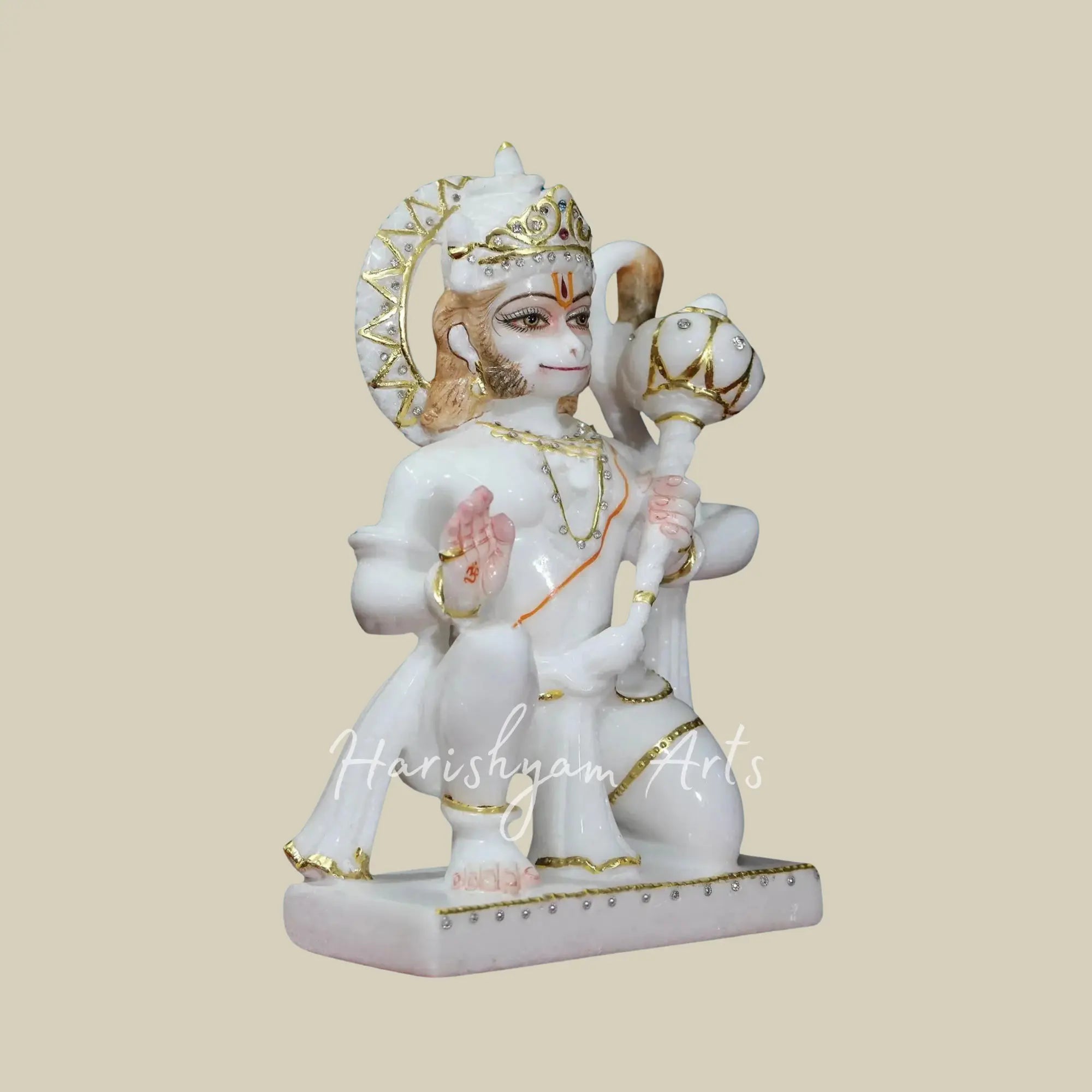 12 inches Marble Hanuman Ji Statue For Home 1