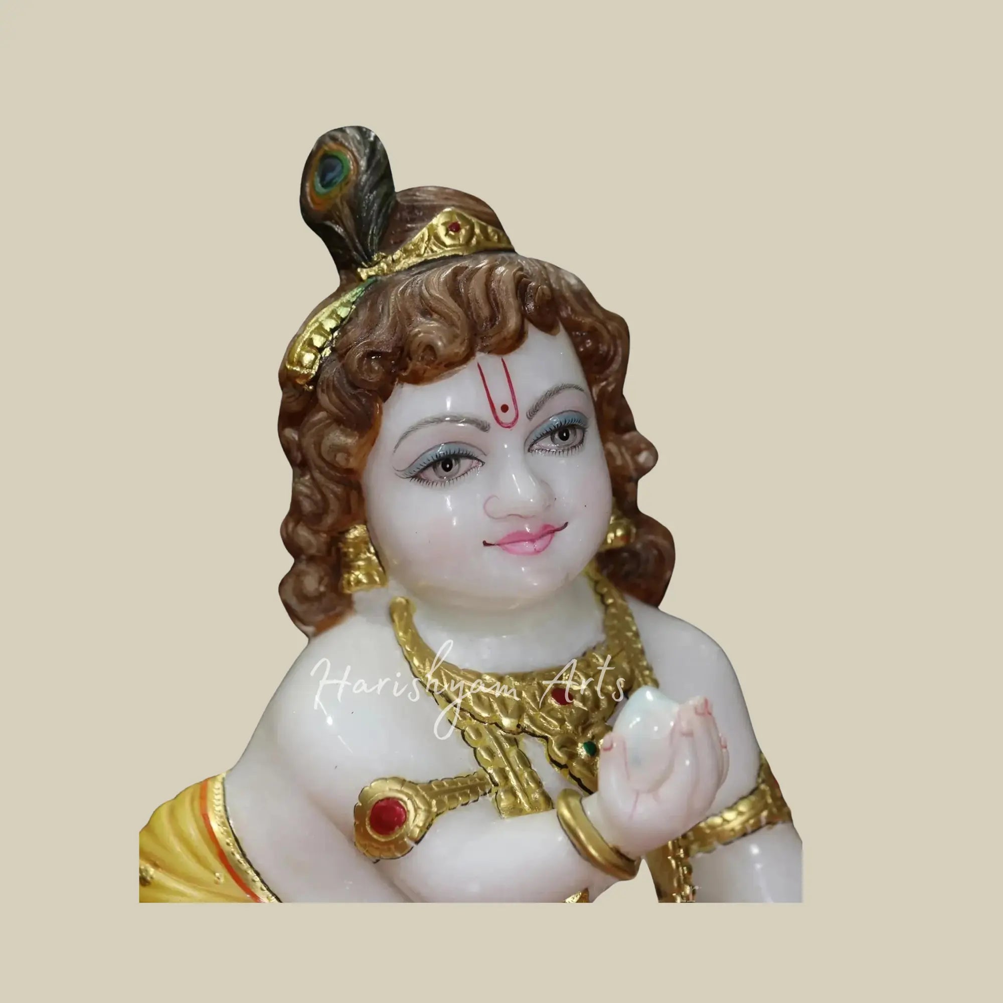 12 inches Marble Laddu Gopal Statue 3