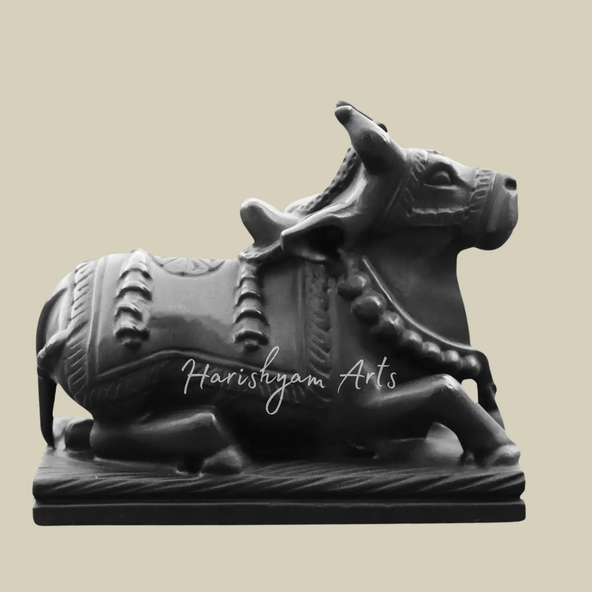 12 inches Marble Nandi Bull for Worship2