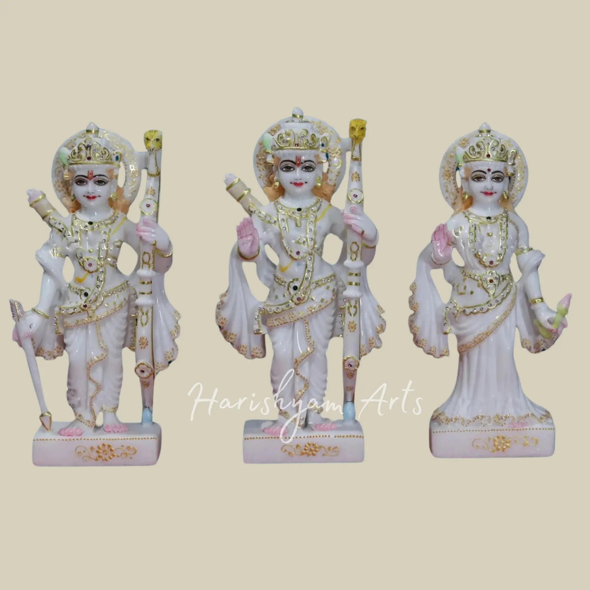 12 inches Marble Ram Parivar Moorti 1