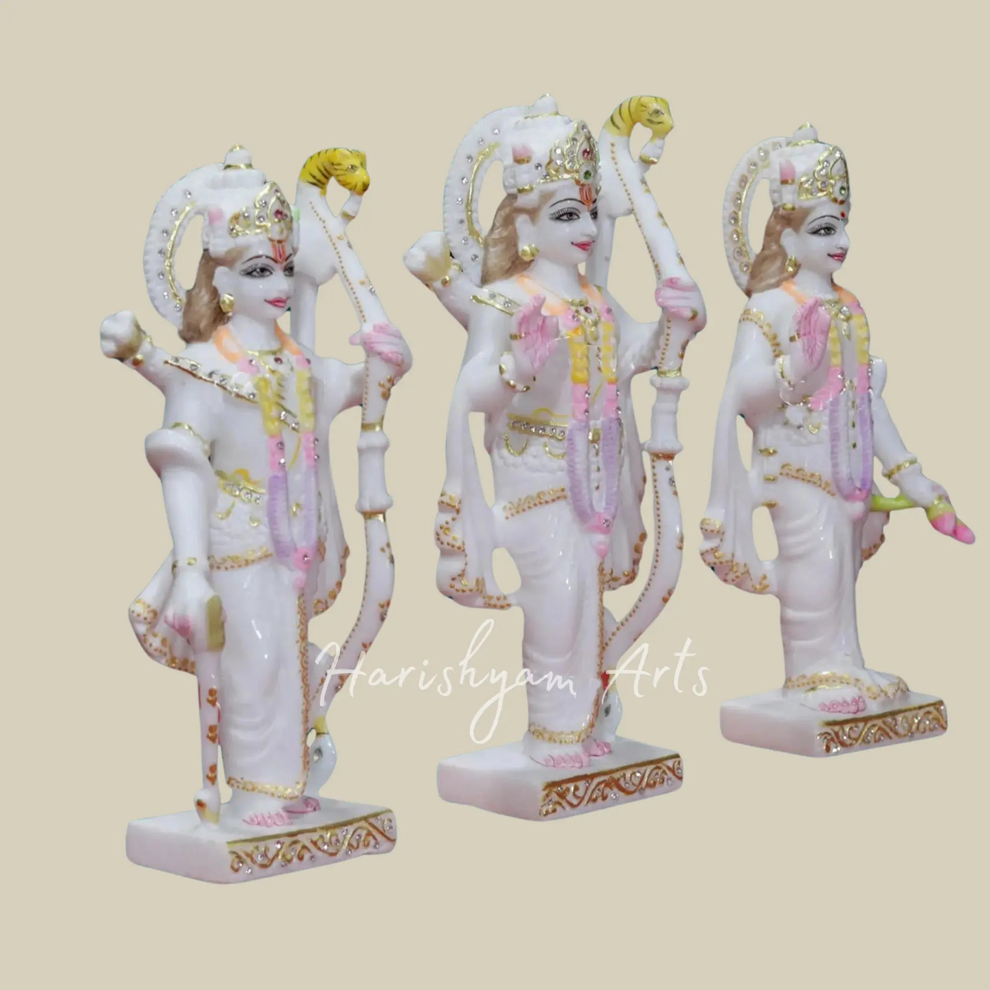 12 inches Marble Ram Sita Laxman Statue.webp 2