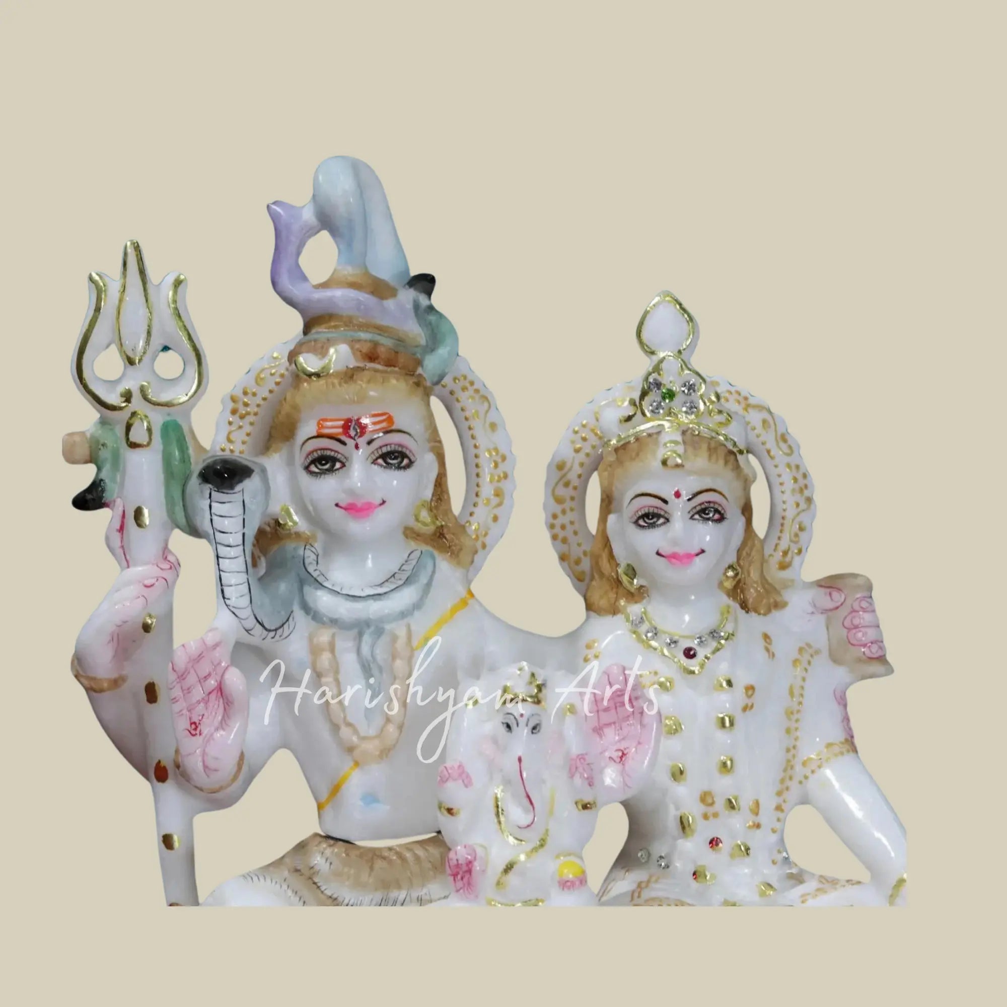 12 inches Marble Shiva Parivar Statue 1