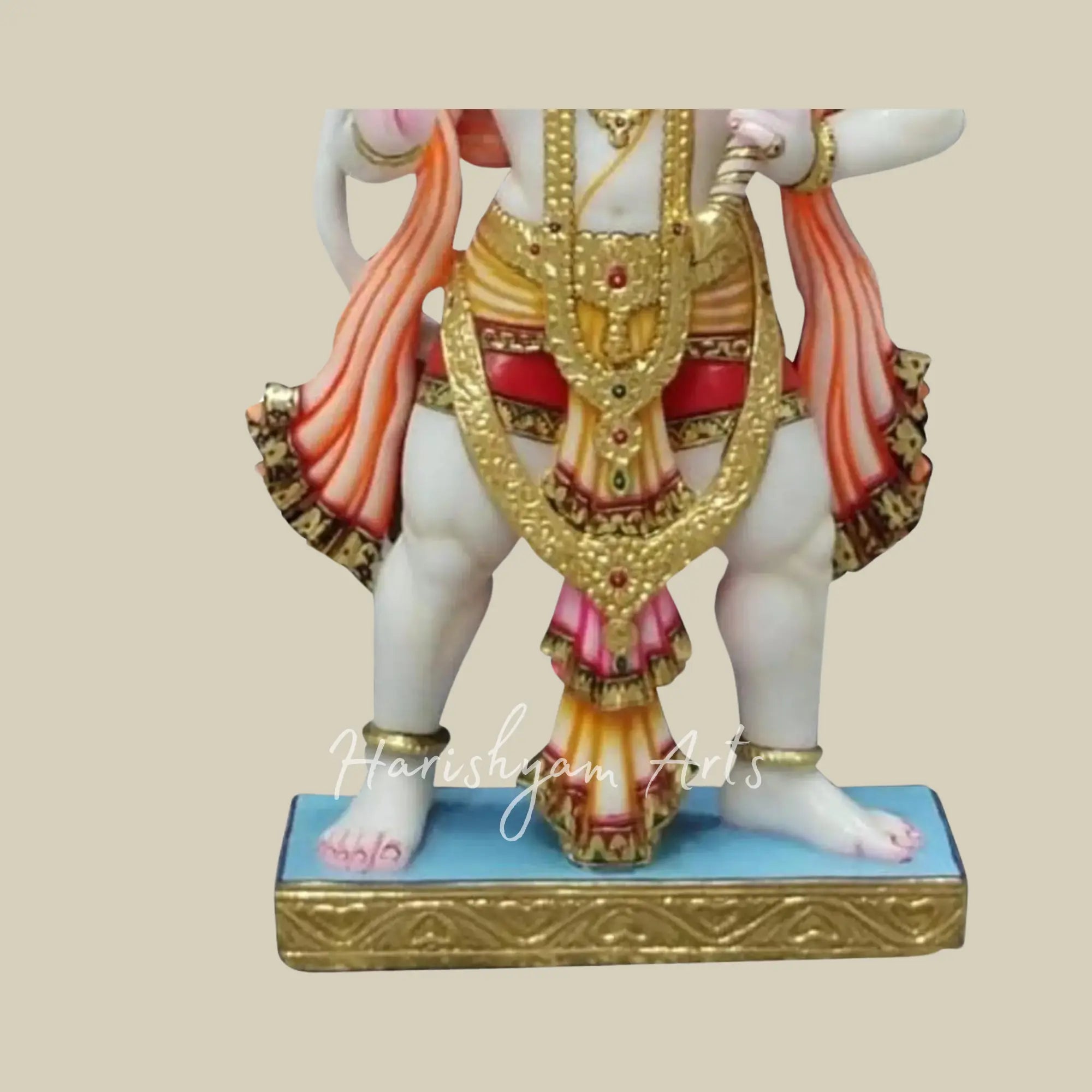 12 inches Marble hanuman statue 