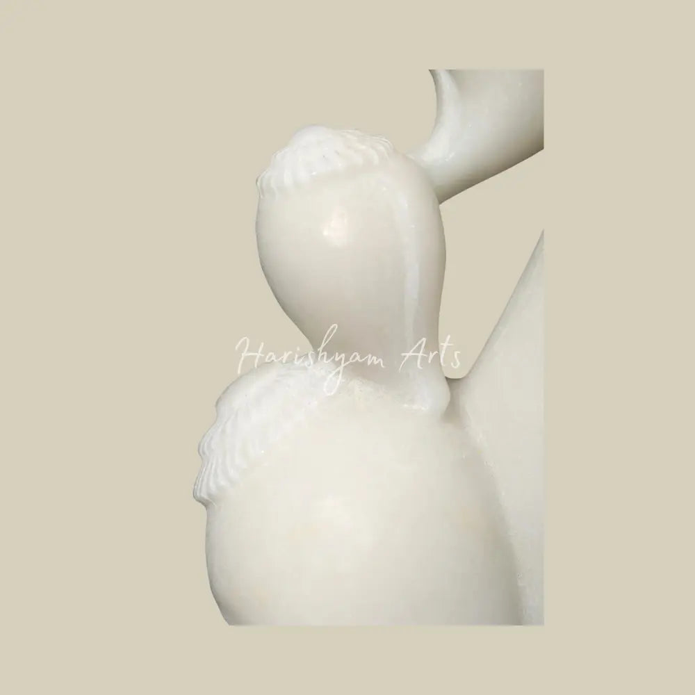 12" White Marble Modern Ganapti Idol