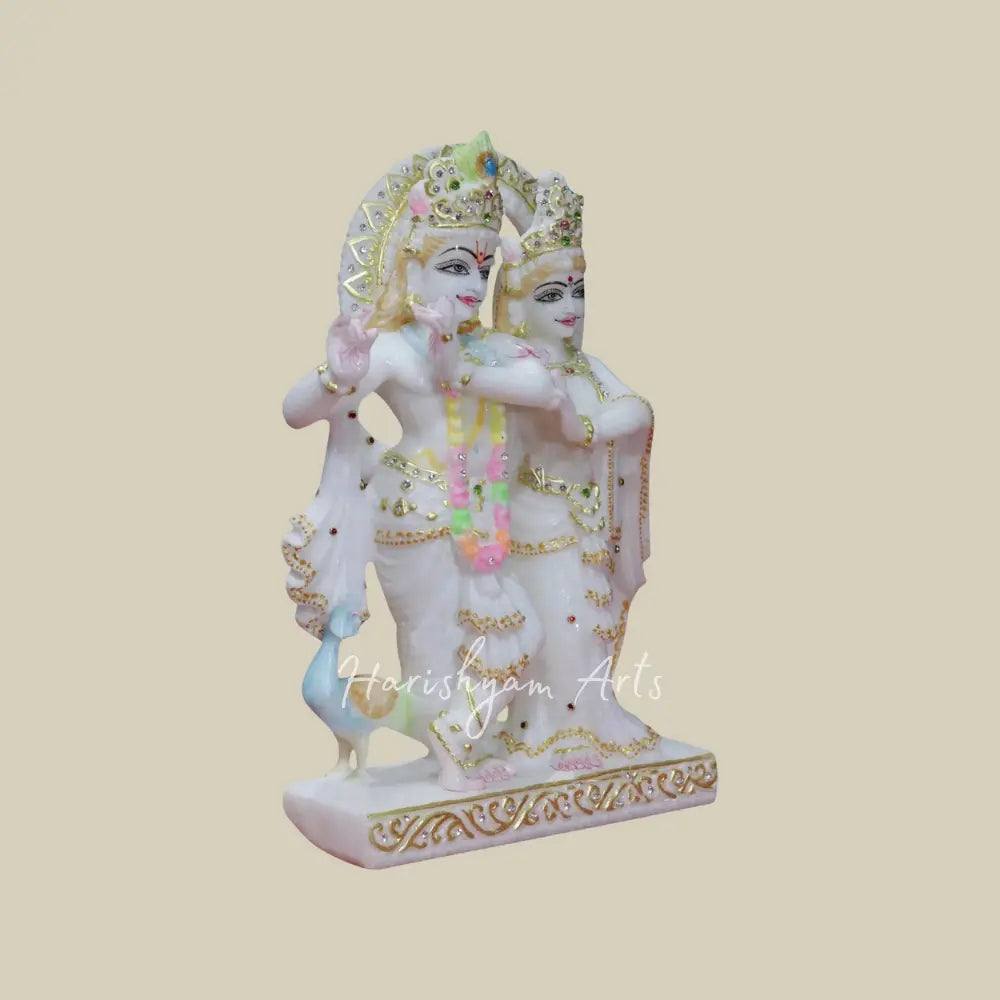 12" makrana marble radha krishna deity