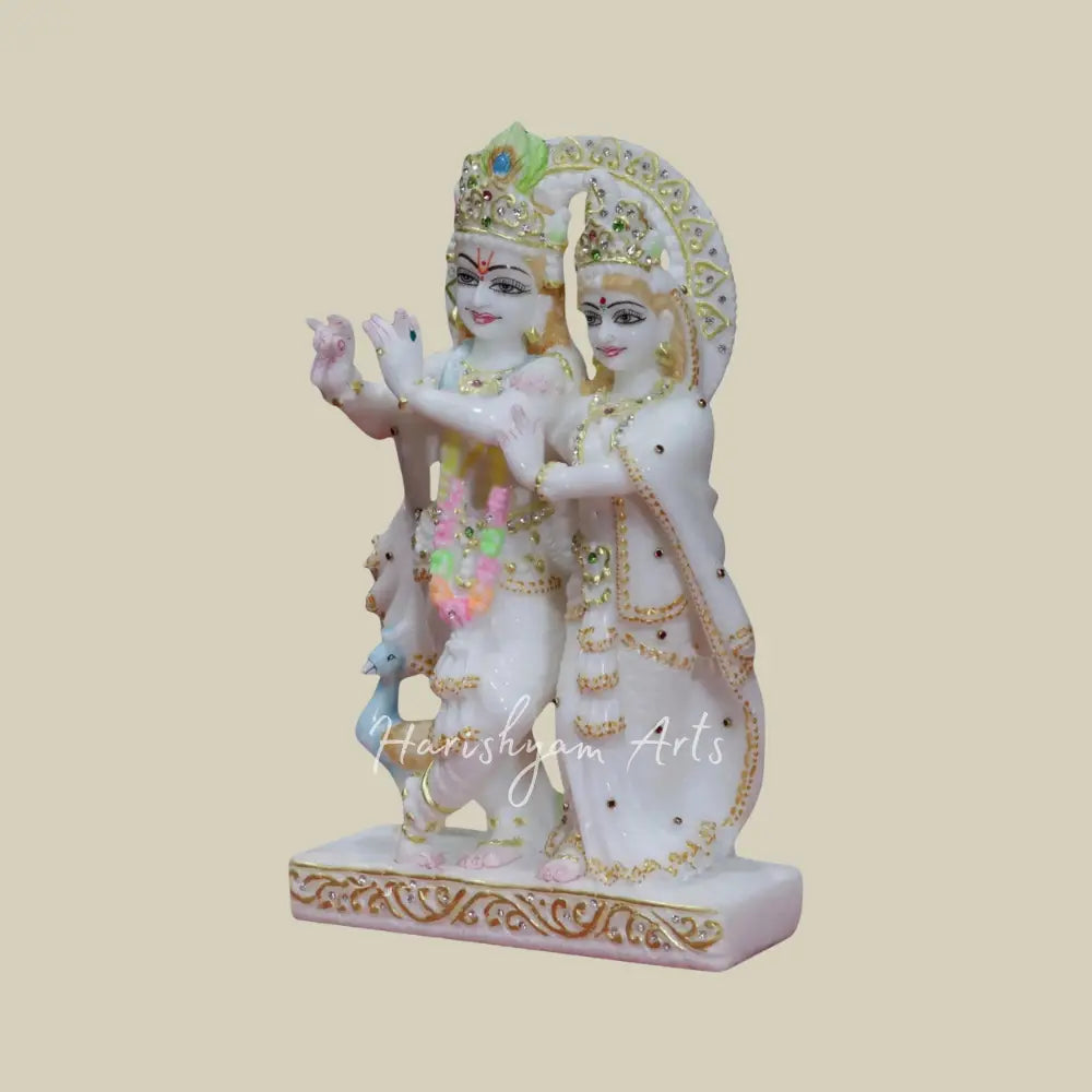 12" makrana marble radha krishna deity