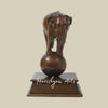 17" Balancing Elephant on Ball – Fine Walnut Wood Sculpture from Kashmiri Artisans