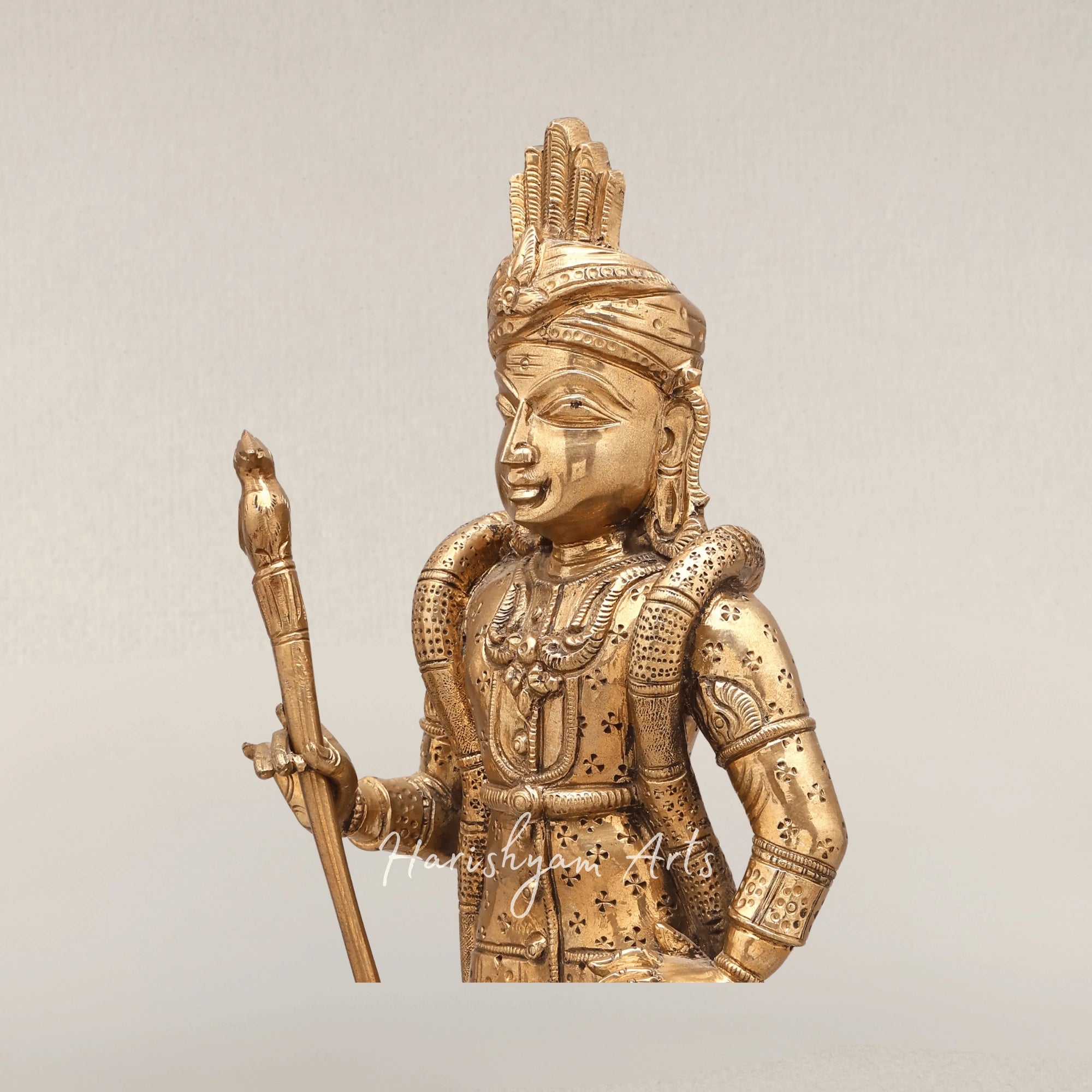 13" Divine Kumara Karttikeya Panchaloha Bronze Temple Grade Statue
